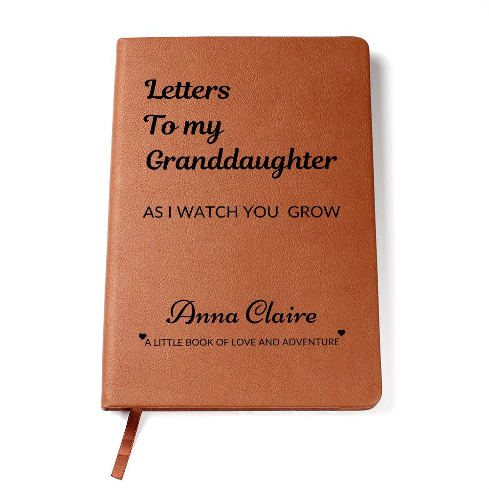 "Letters to My Granddaughter" Personalized Vegan Leather Journal – A Timeless Keepsake
