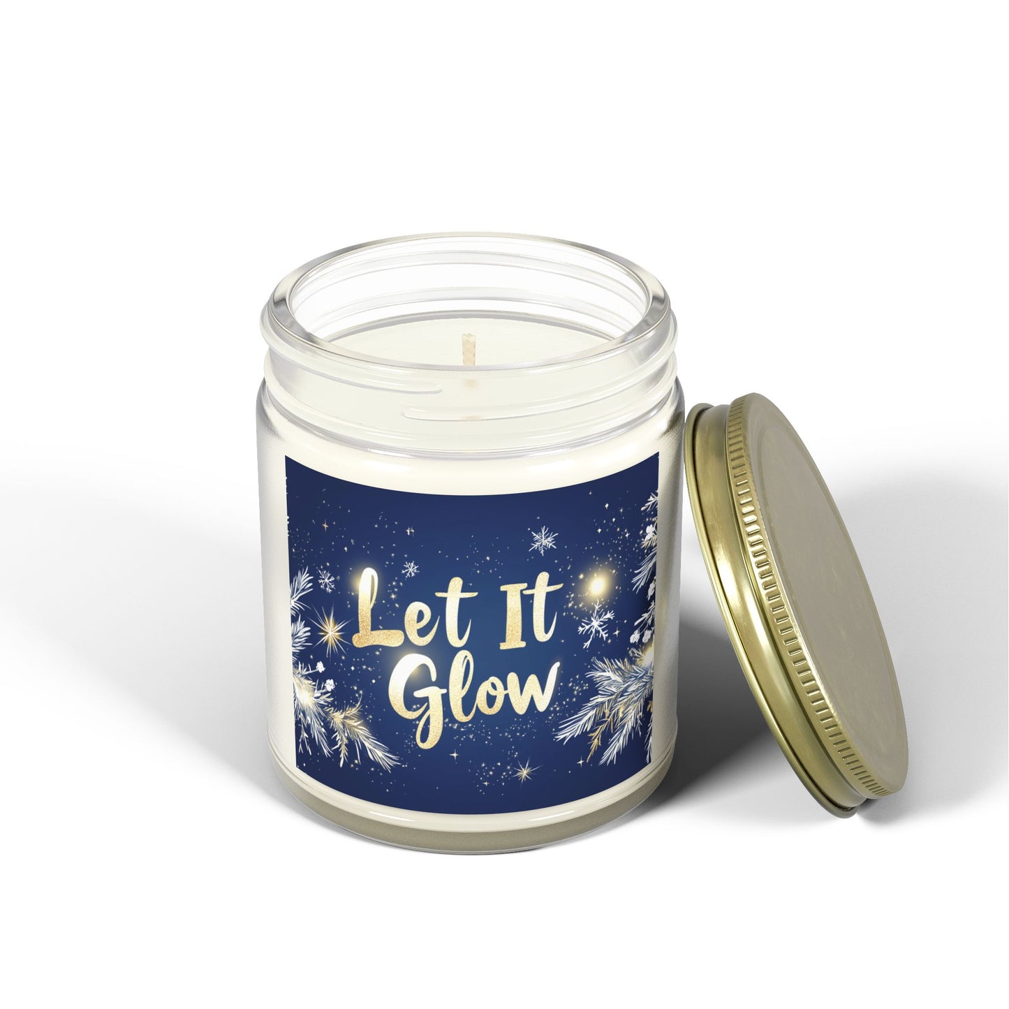 Let It Glow Candle - Fraser Fir & Vanilla Bean, Hand-Poured Coconut Apricot Wax (4oz, 9oz)