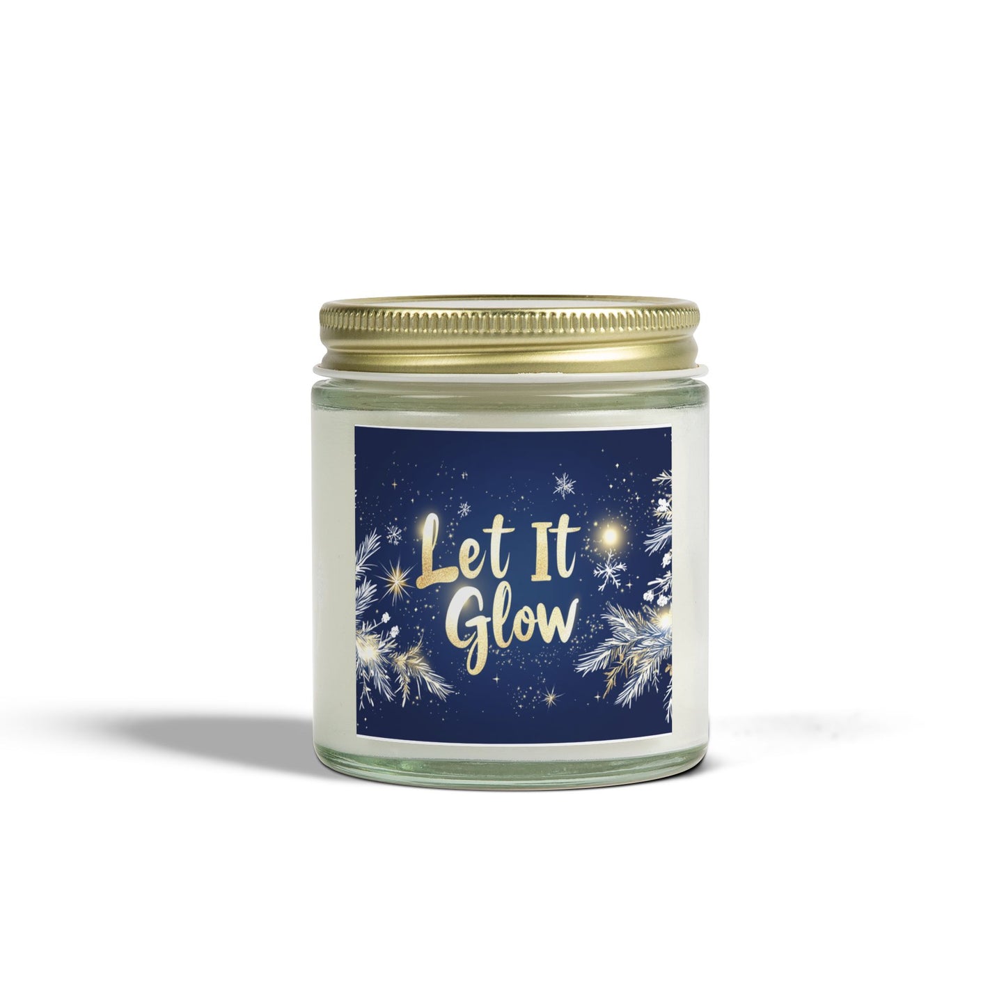 Let It Glow Candle - Fraser Fir & Vanilla Bean, Hand-Poured Coconut Apricot Wax (4oz, 9oz)