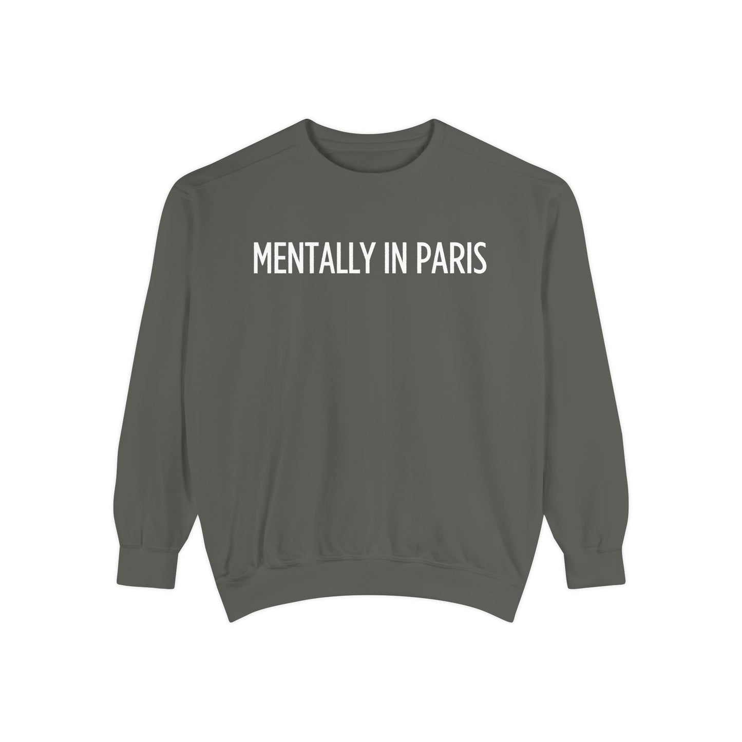 "Mentally in Paris" Embroidered Sweatshirt – Chic Parisian Style