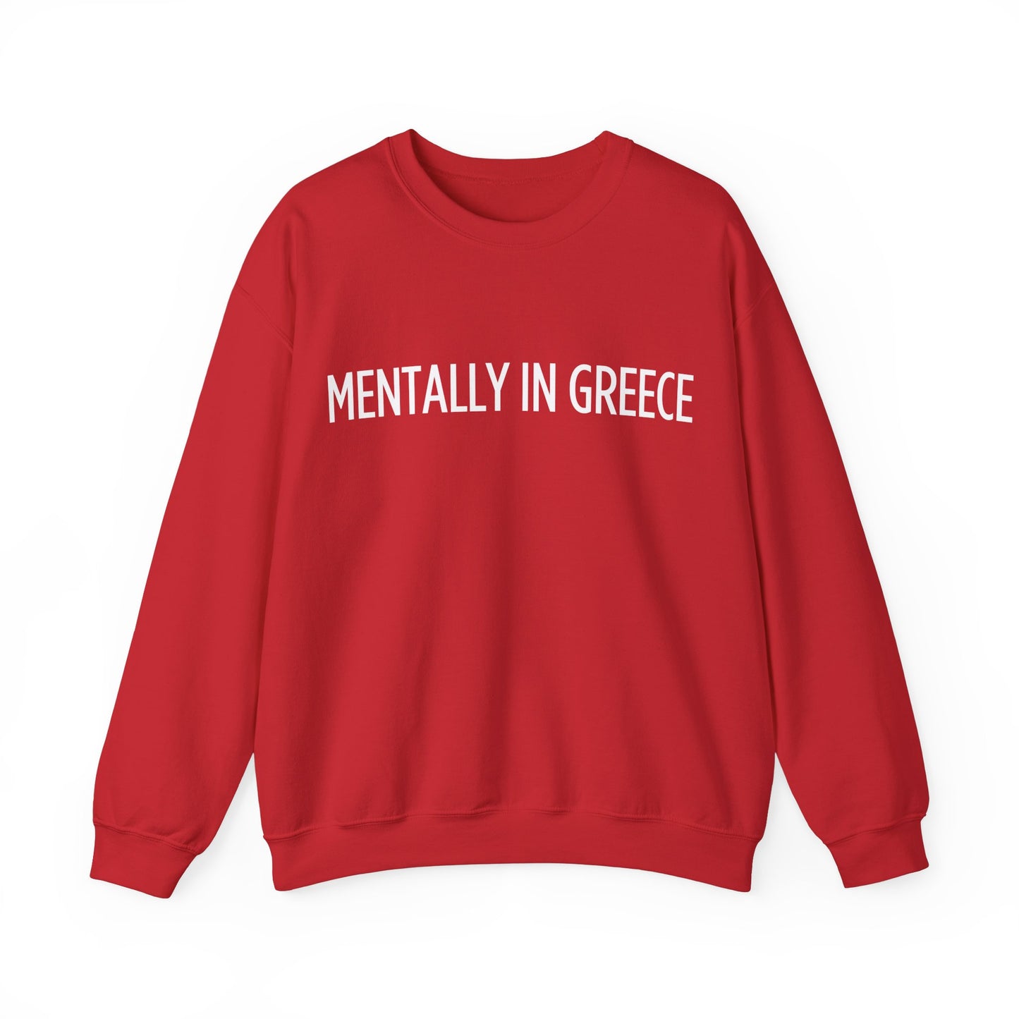 "Mentally in Greece" Embroidered Sweatshirt – Cozy Greek Style
