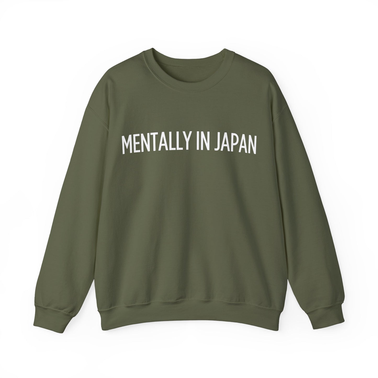 "Mentally in Japan" Embroidered Sweatshirt – Cozy Japanese Style