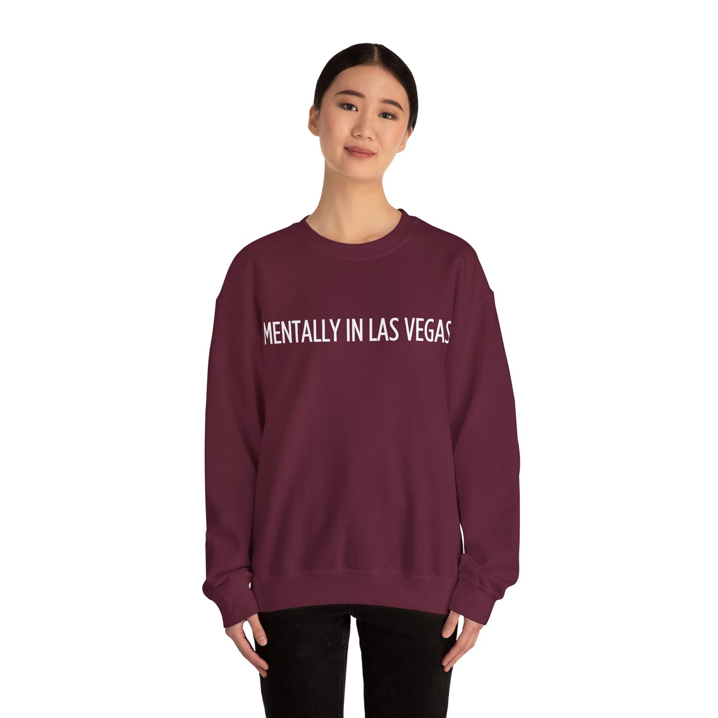 "Mentally in Las Vegas" Embroidered Sweatshirt – Cozy Style