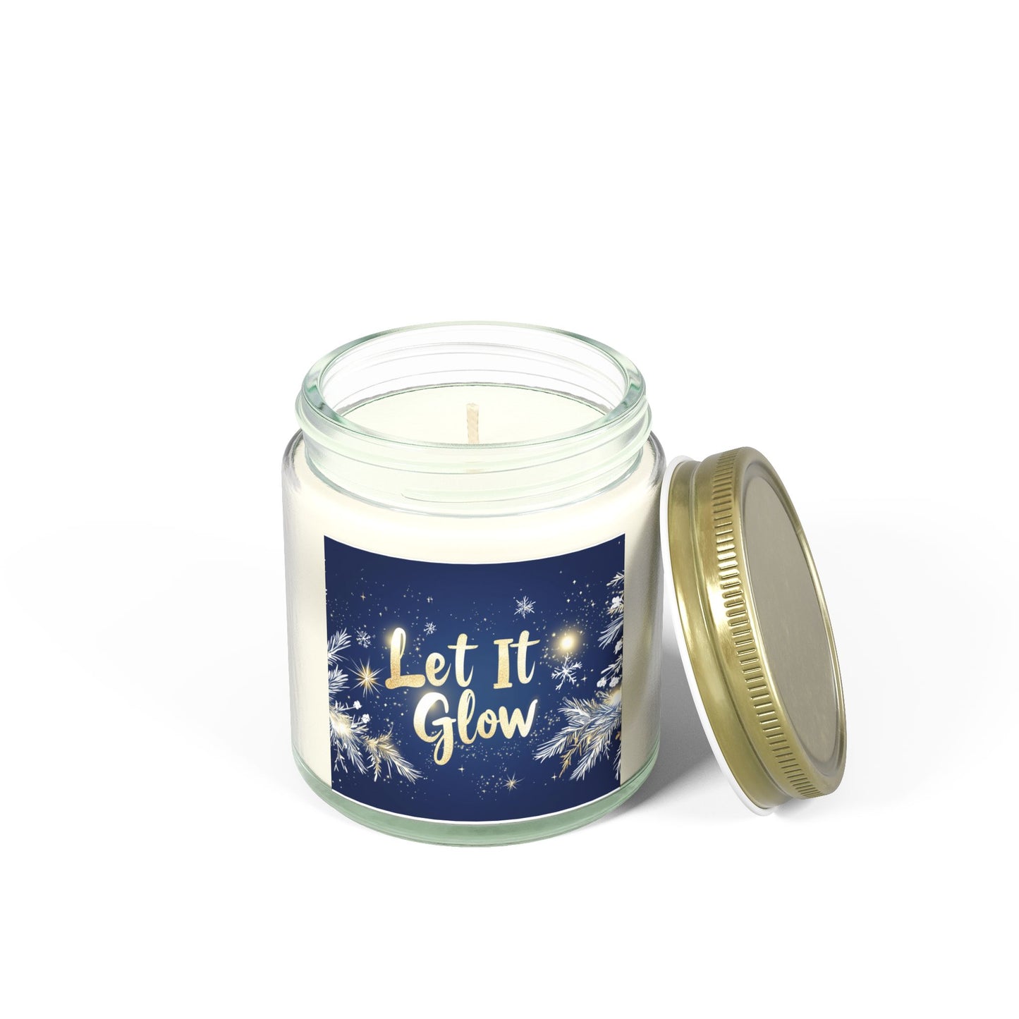 Let It Glow Candle - Fraser Fir & Vanilla Bean, Hand-Poured Coconut Apricot Wax (4oz, 9oz)