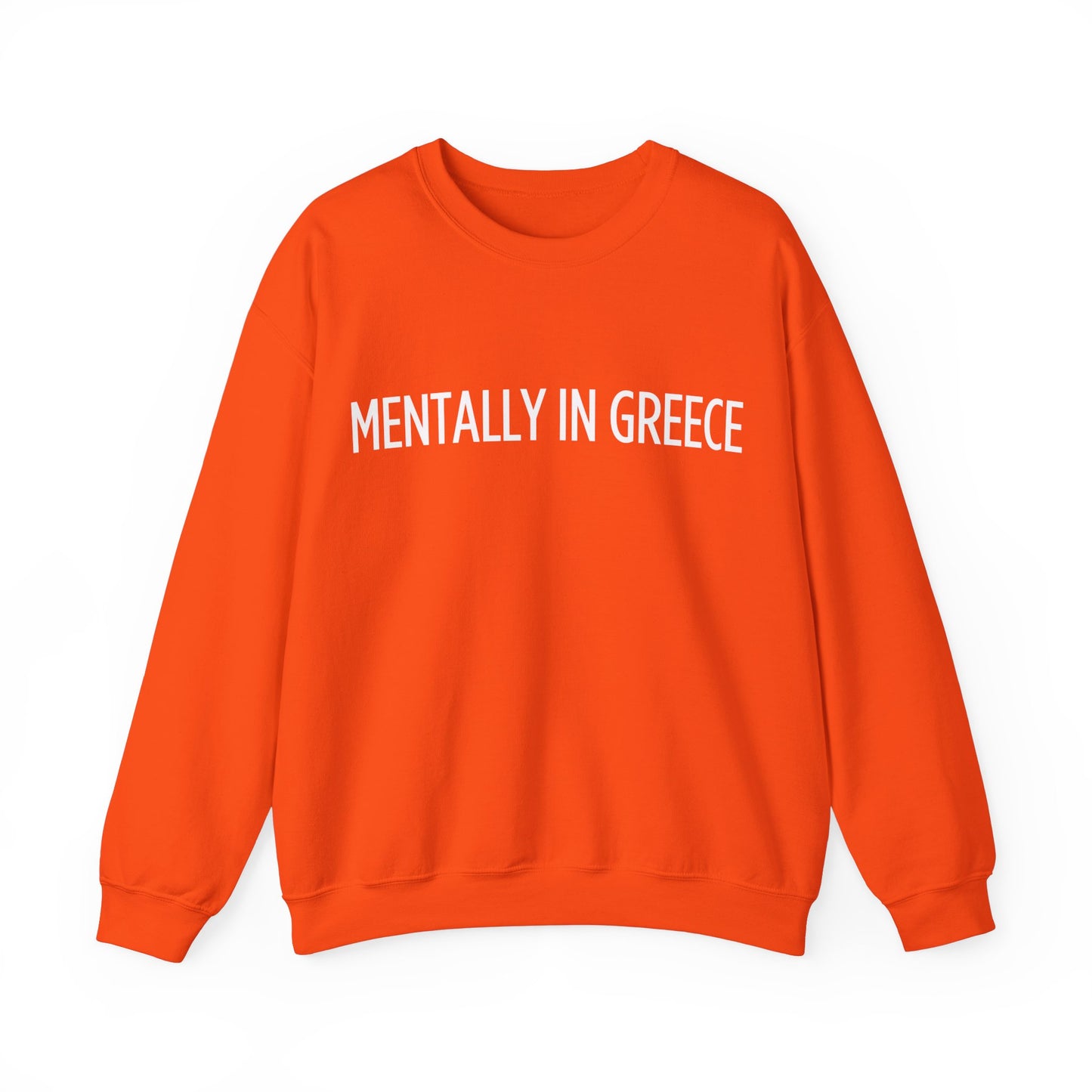 "Mentally in Greece" Embroidered Sweatshirt – Cozy Greek Style