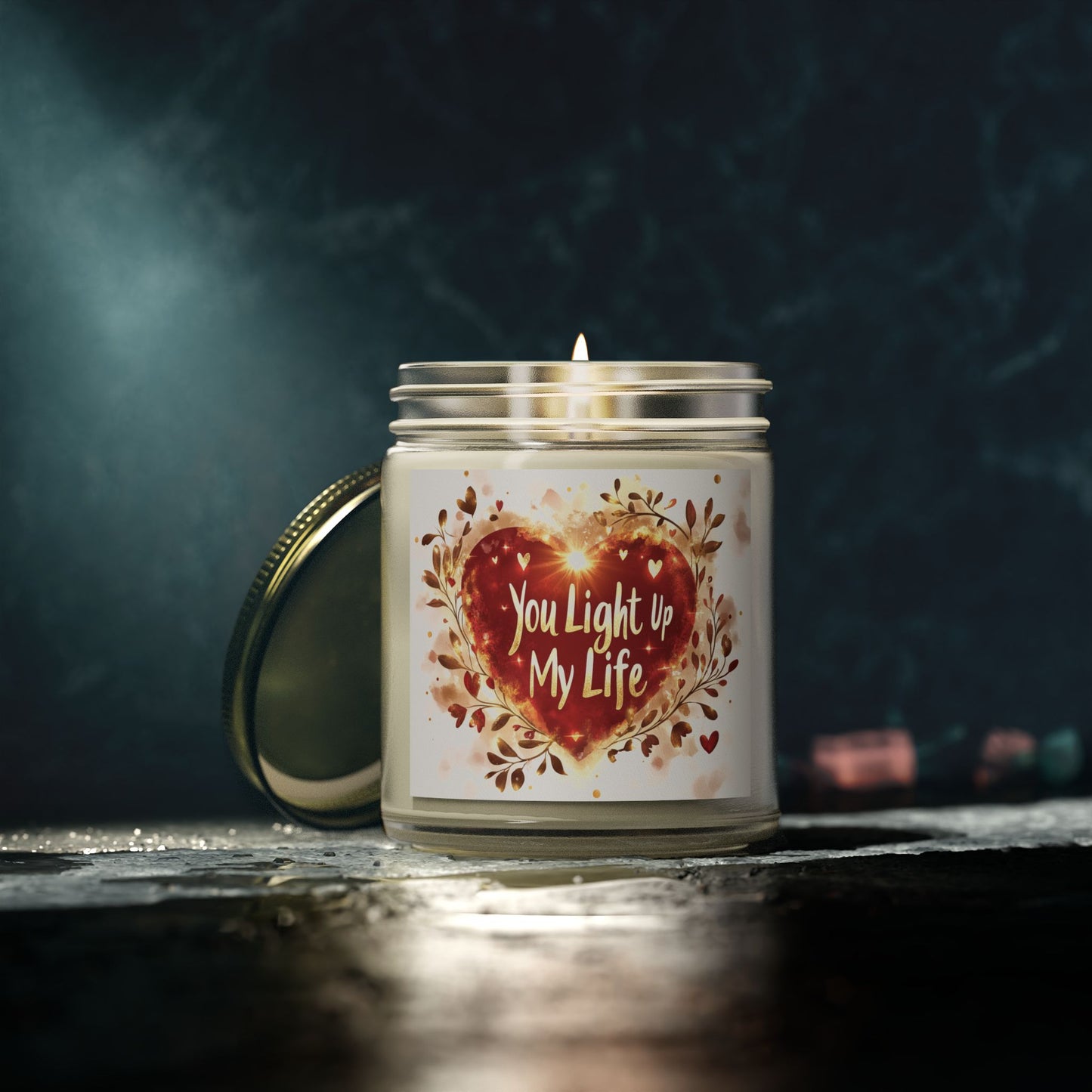 You Light Up My Life Candle - Midnight Blackberry & Vanilla Bean, Hand-Poured Coconut Apricot Wax (4oz, 9oz)