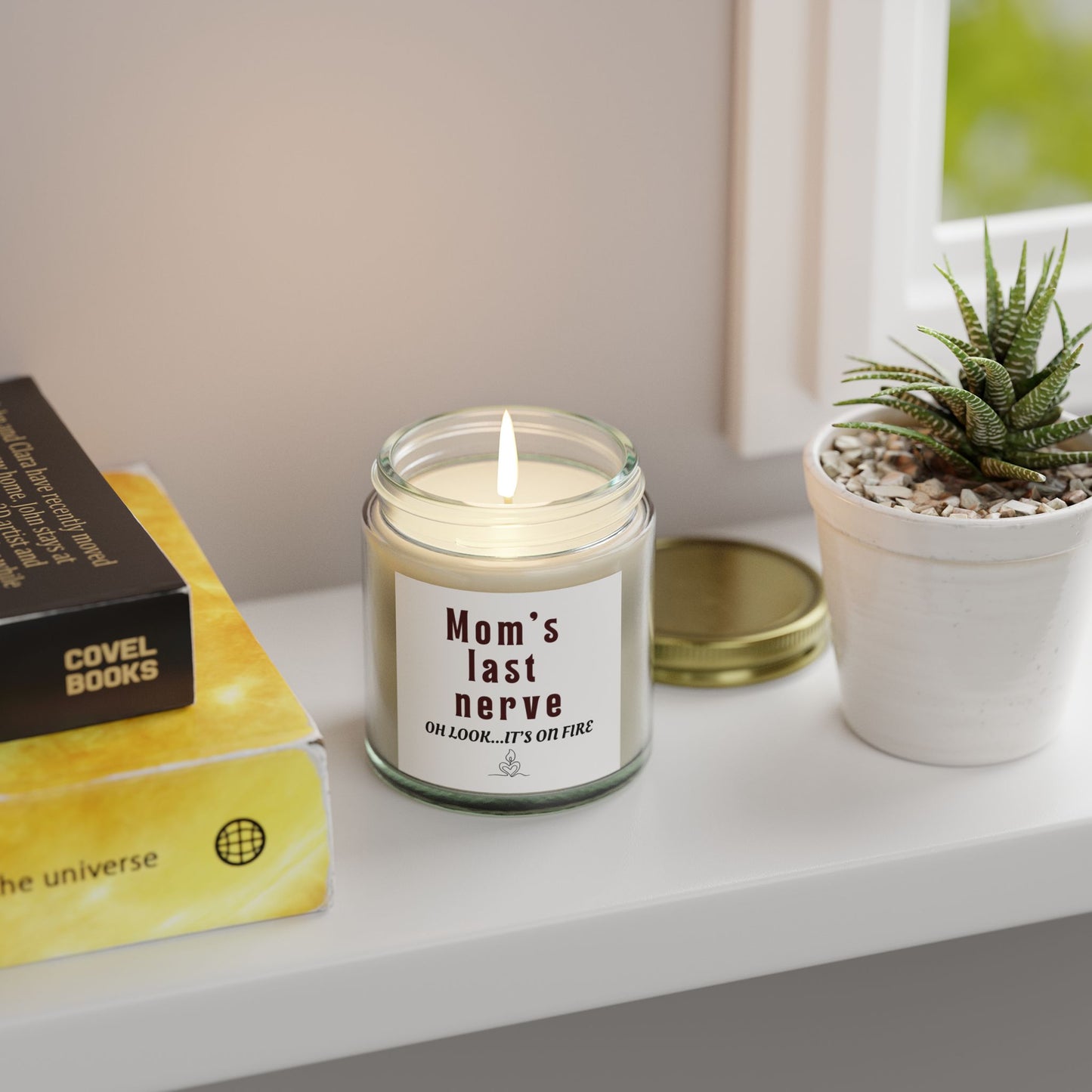 Scented Candle, Mom's Last Nerve Coconut Apricot Wax Candle (4oz, 9oz)