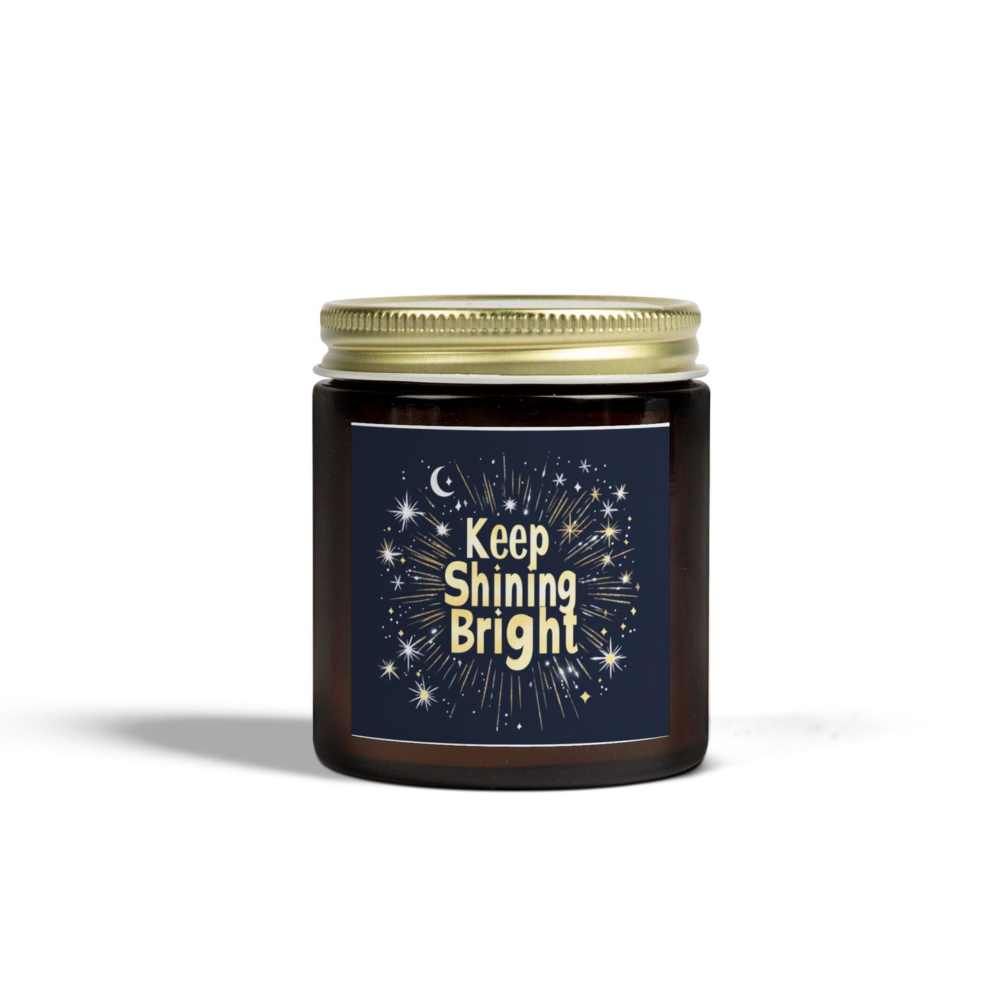 Keep Shining Bright Candle - Cashmere Musk & Beachwood, Hand-Poured Coconut Apricot Wax (4oz, 9oz)