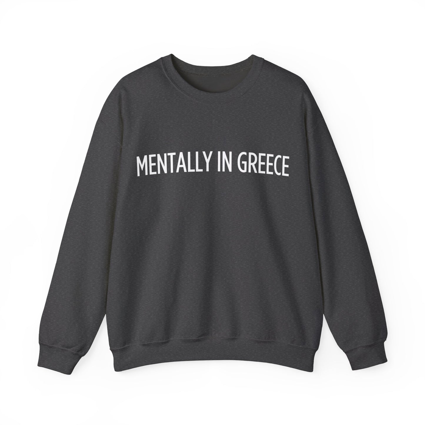 "Mentally in Greece" Embroidered Sweatshirt – Cozy Greek Style