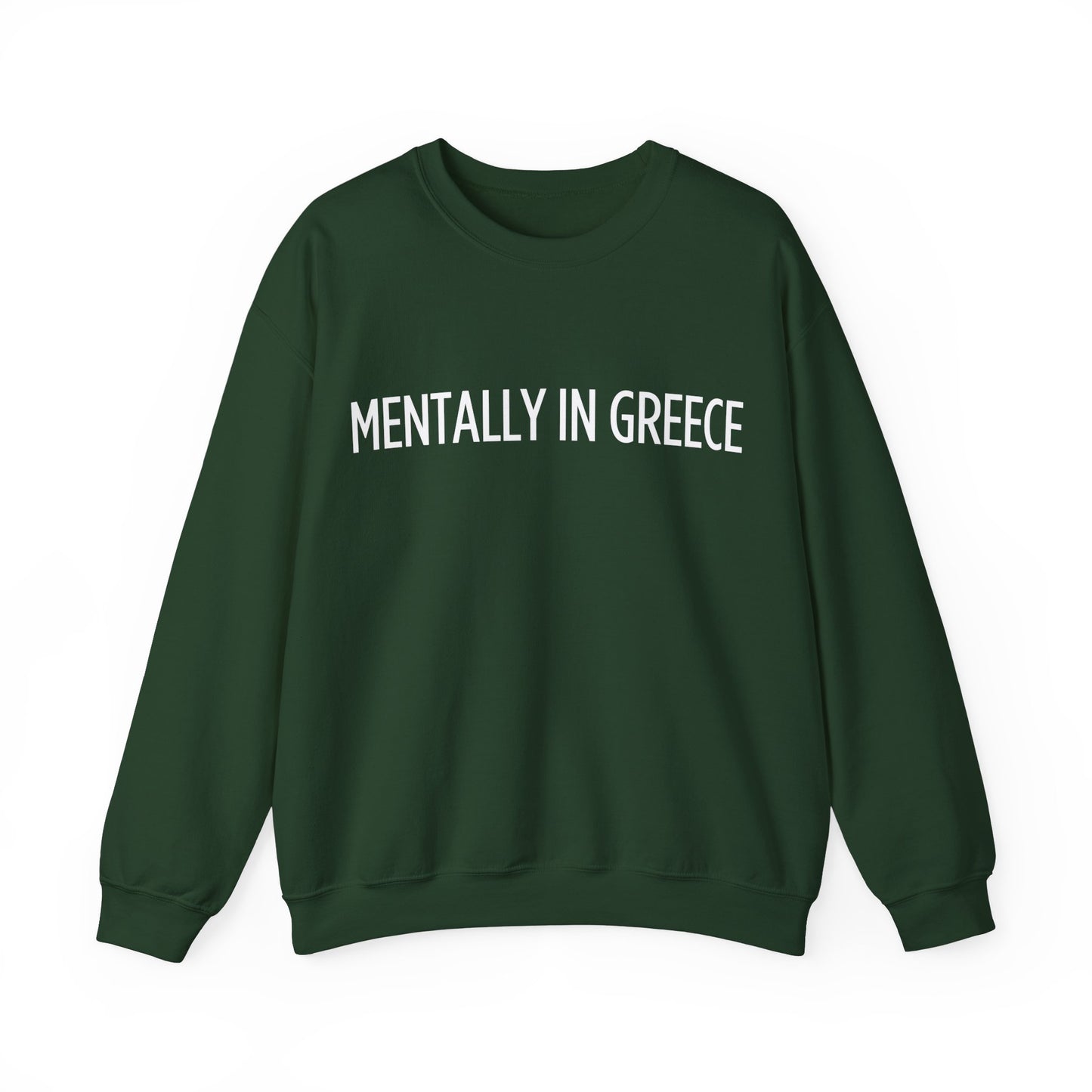 "Mentally in Greece" Embroidered Sweatshirt – Cozy Greek Style