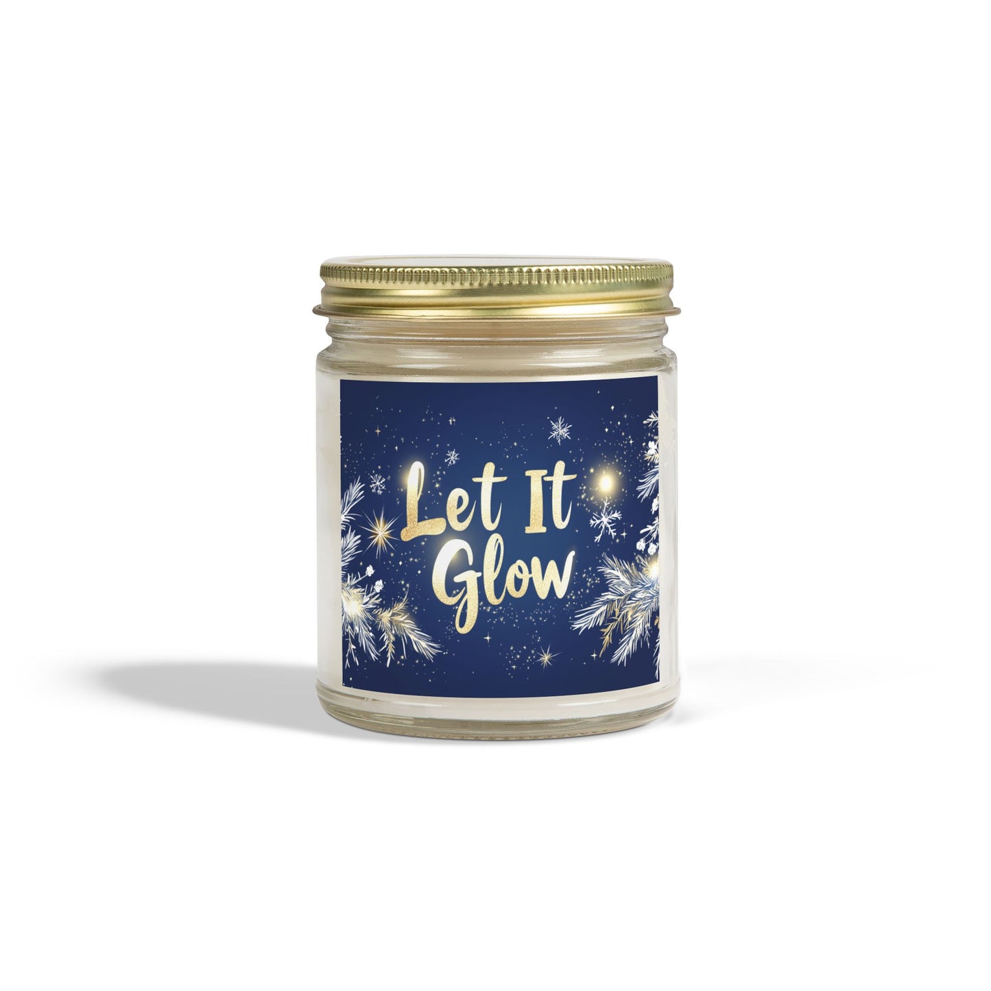Let It Glow Candle - Fraser Fir & Vanilla Bean, Hand-Poured Coconut Apricot Wax (4oz, 9oz)
