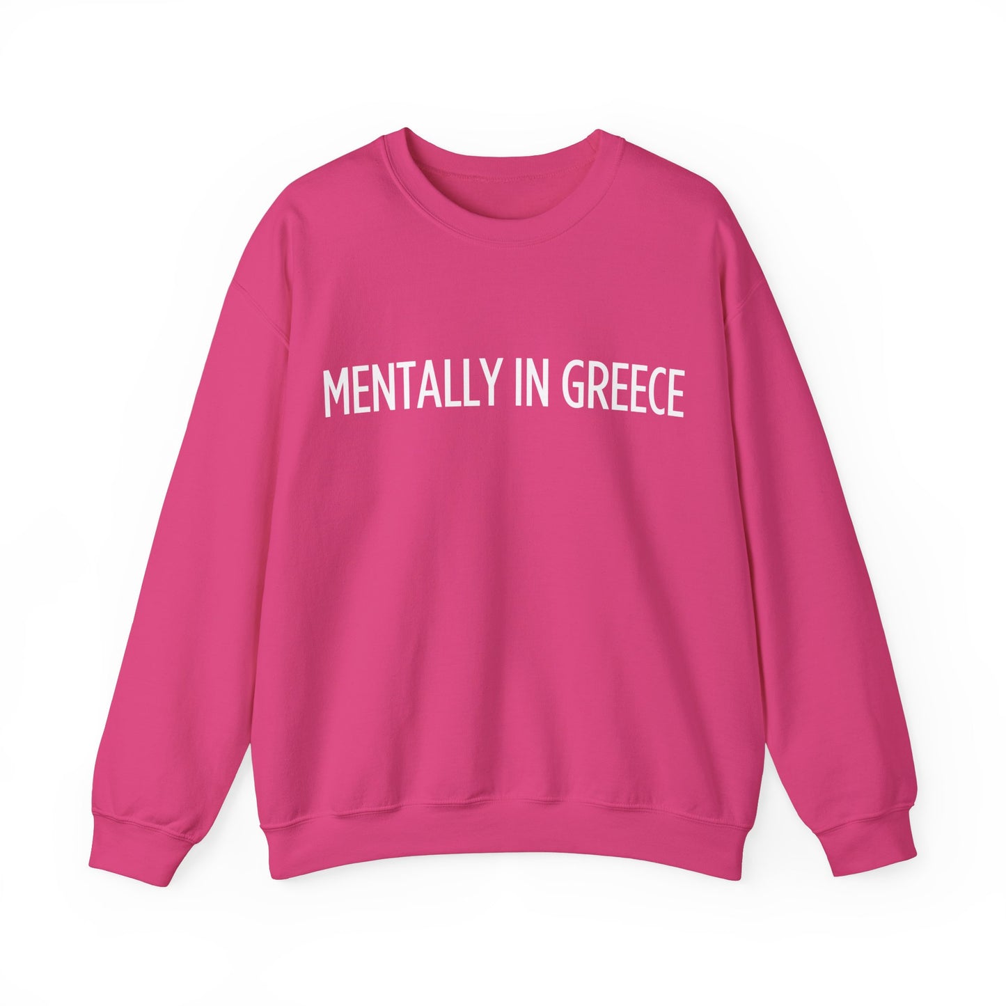 "Mentally in Greece" Embroidered Sweatshirt – Cozy Greek Style