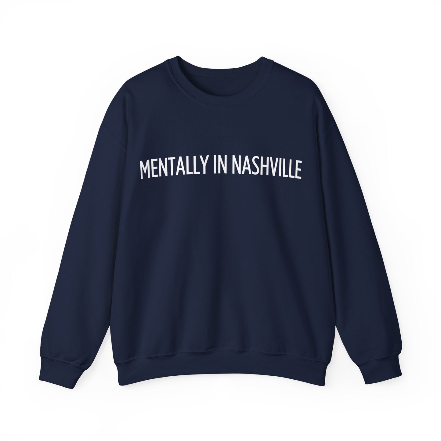 "Mentally in Nashville" Embroidered Sweatshirt – Cozy Style