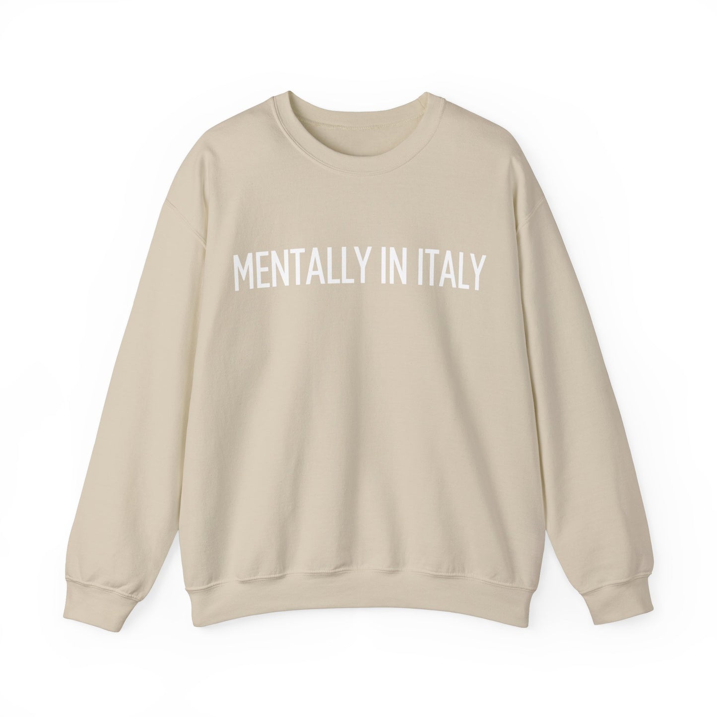 "Mentally in Italy" Embroidered Sweatshirt – Cozy Italian Style