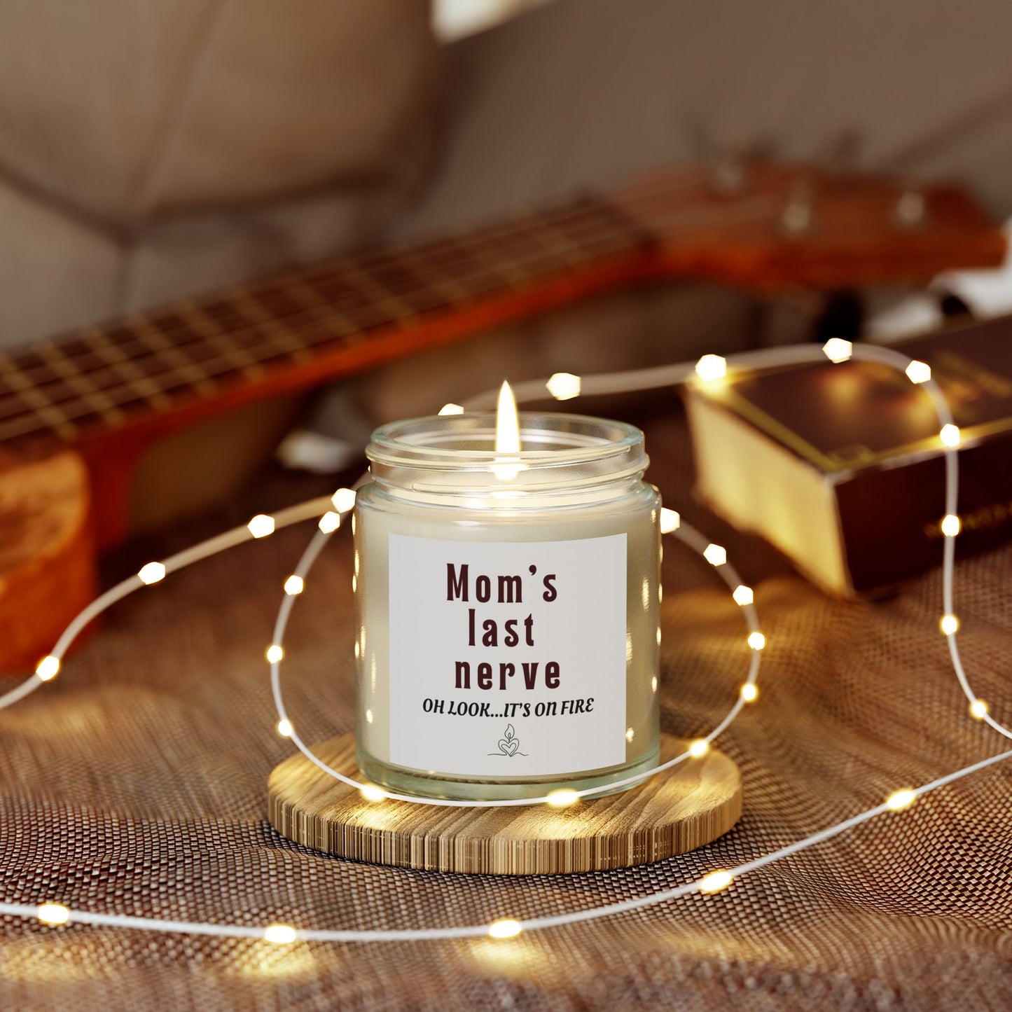 Scented Candle, Mom's Last Nerve Coconut Apricot Wax Candle (4oz, 9oz)