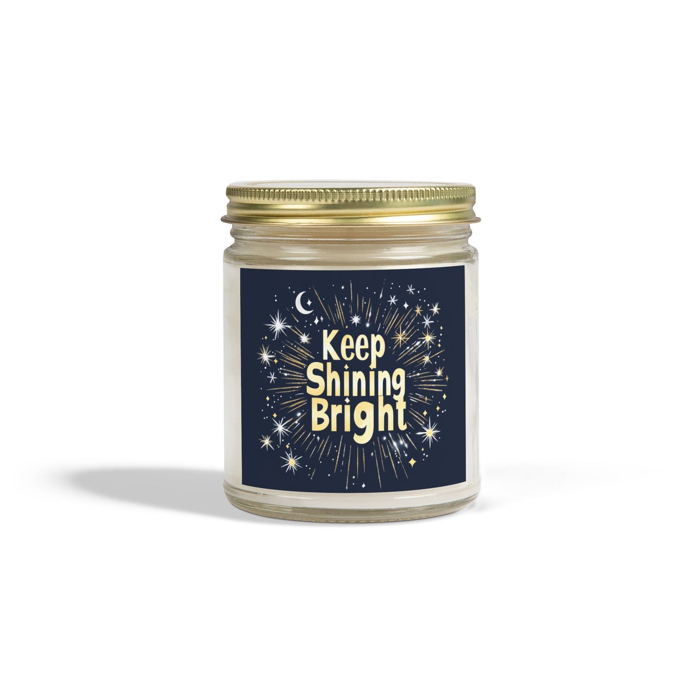 Keep Shining Bright Candle - Cashmere Musk & Beachwood, Hand-Poured Coconut Apricot Wax (4oz, 9oz)