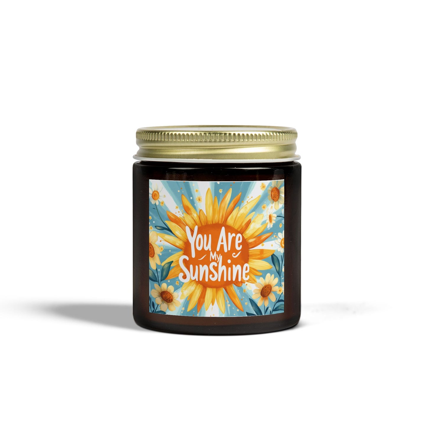 You Are My Sunshine Candle - Mango Coconut Scent, Hand-Poured Coconut Apricot Wax (4oz, 9oz)