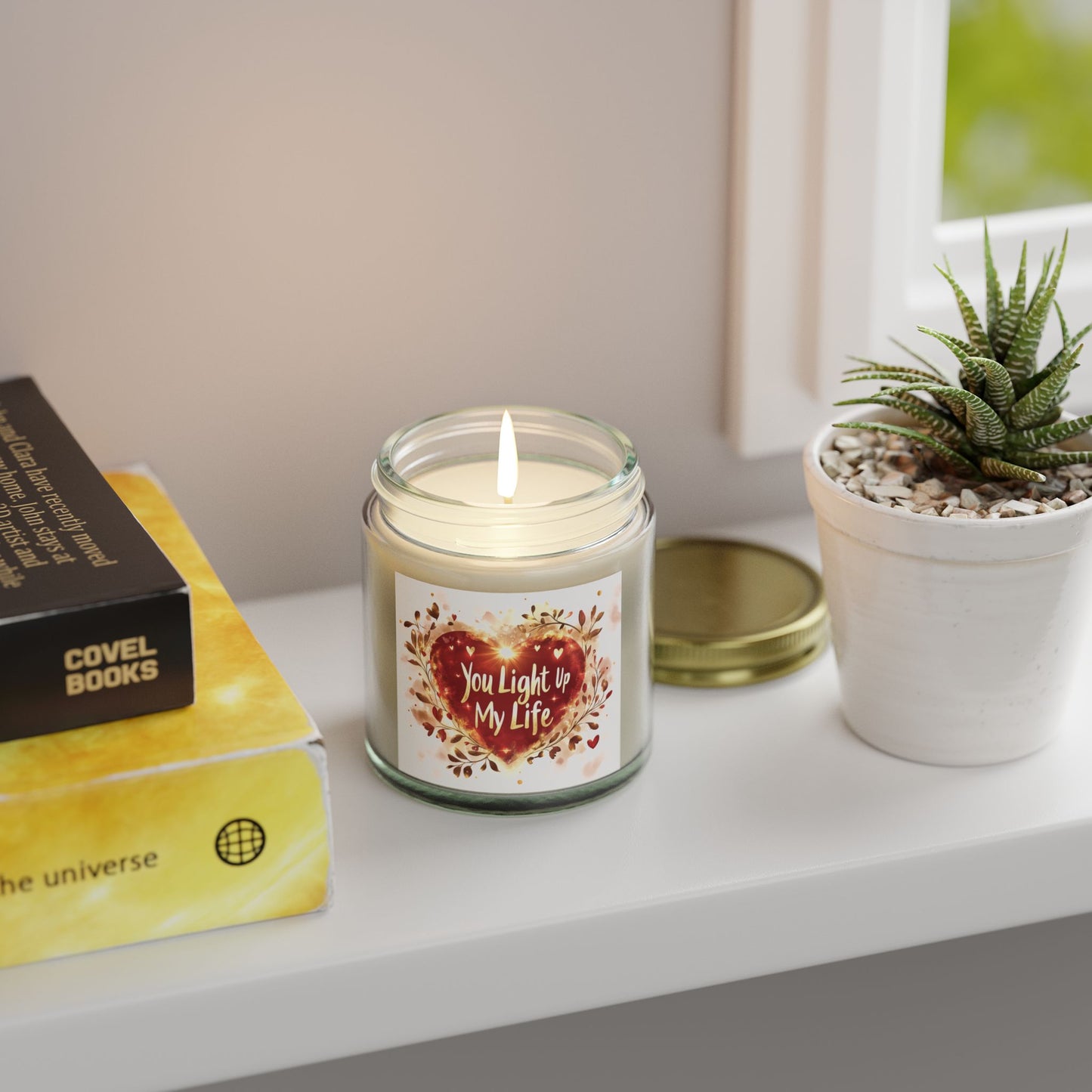 You Light Up My Life Candle - Midnight Blackberry & Vanilla Bean, Hand-Poured Coconut Apricot Wax (4oz, 9oz)