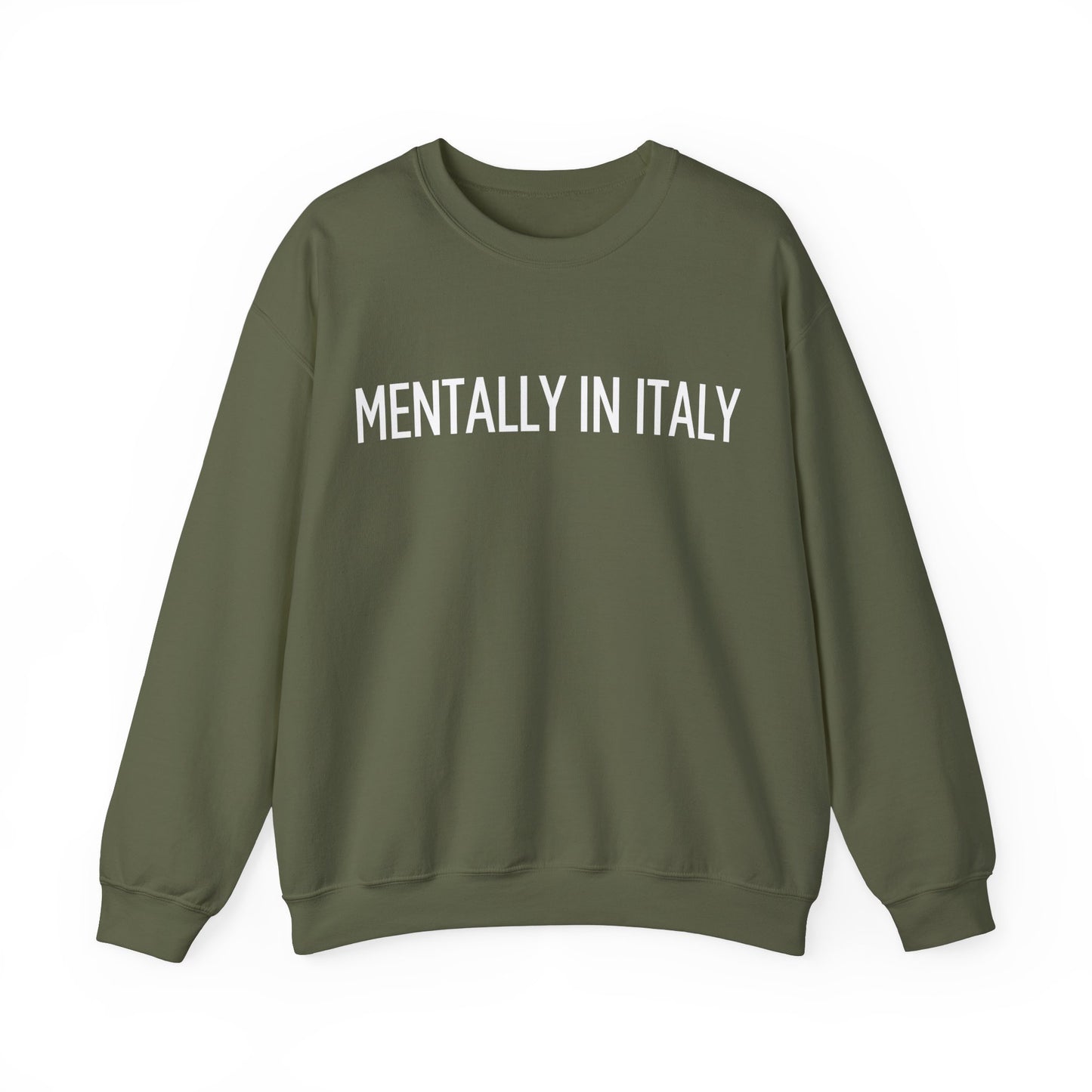"Mentally in Italy" Embroidered Sweatshirt – Cozy Italian Style