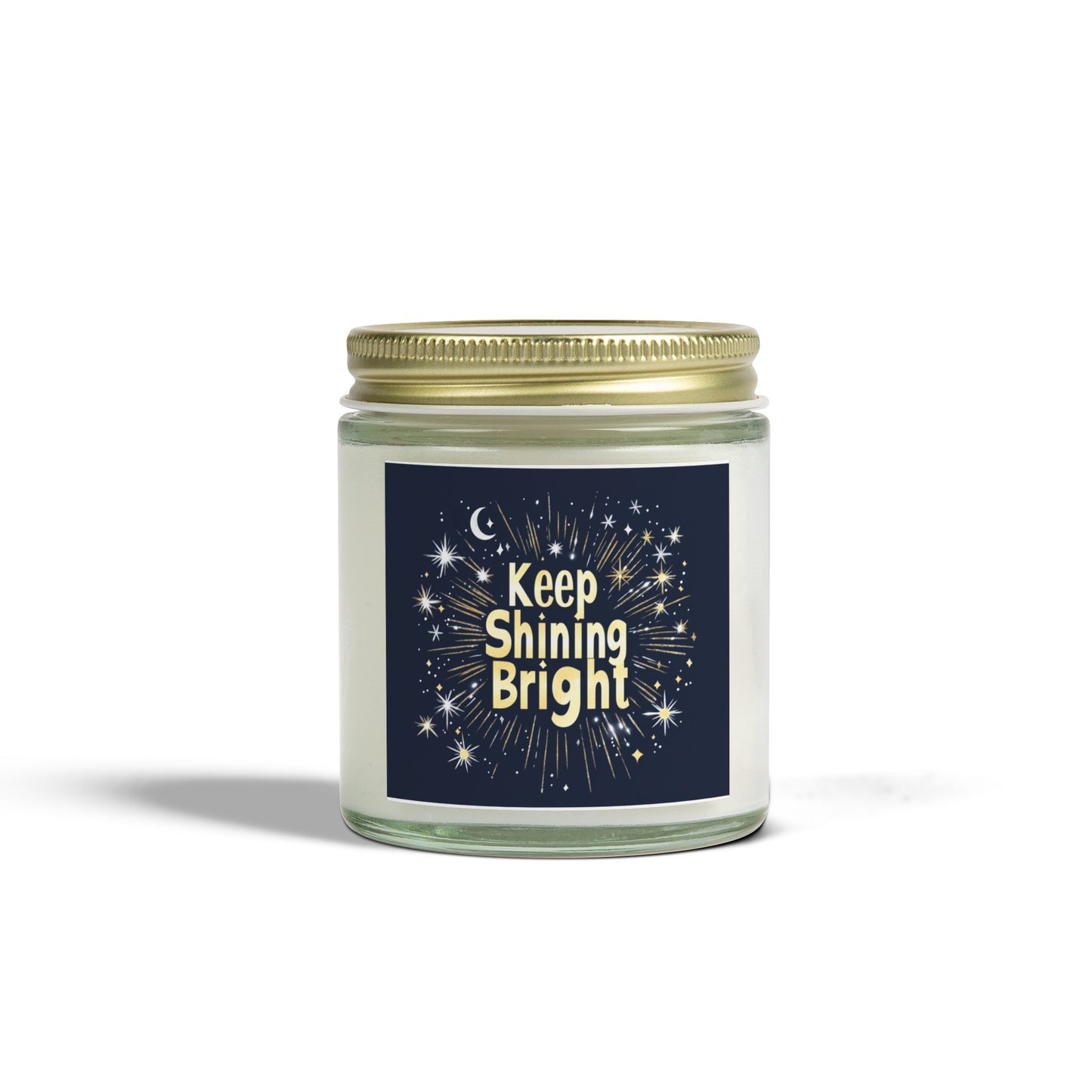 Keep Shining Bright Candle - Cashmere Musk & Beachwood, Hand-Poured Coconut Apricot Wax (4oz, 9oz)