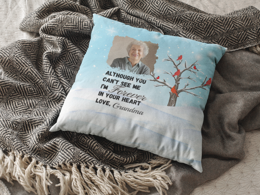 "I'm Forever In Your Heart" Personalized Square Pillow | Gift For Christmas