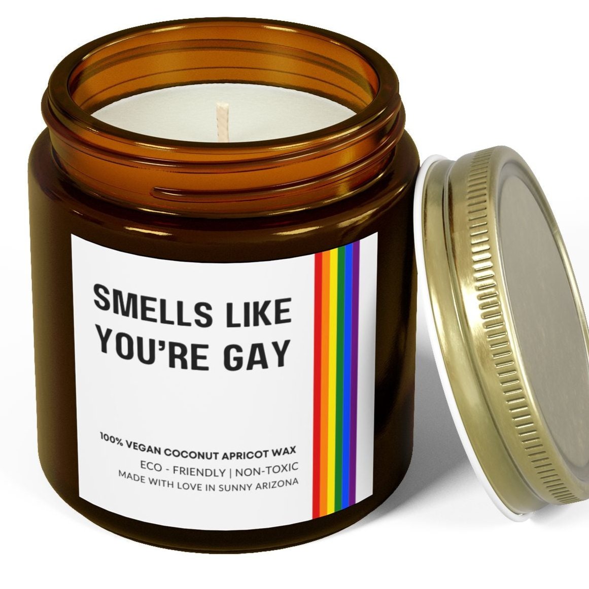 Smells Like You're Gay Candle, Funny Candle For Gay Friend, Gay Pride Gift, LGBTQ + Candle