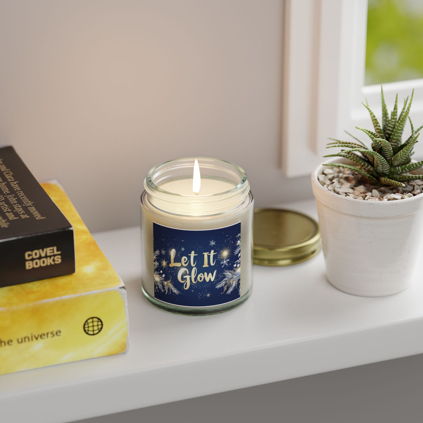Let It Glow Candle - Fraser Fir & Vanilla Bean, Hand-Poured Coconut Apricot Wax (4oz, 9oz)