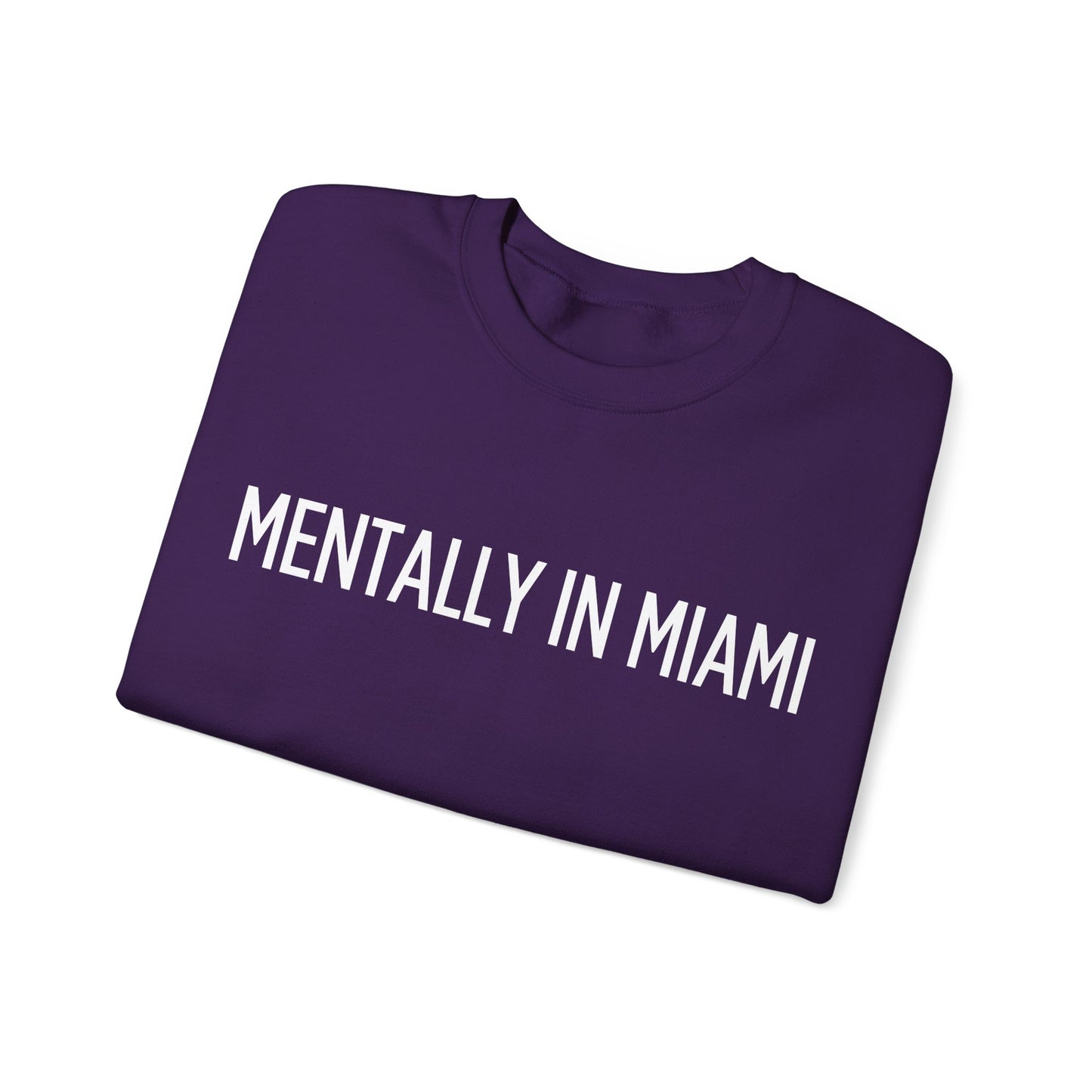 "Mentally in Miami" Embroidered Sweatshirt – Cozy Style