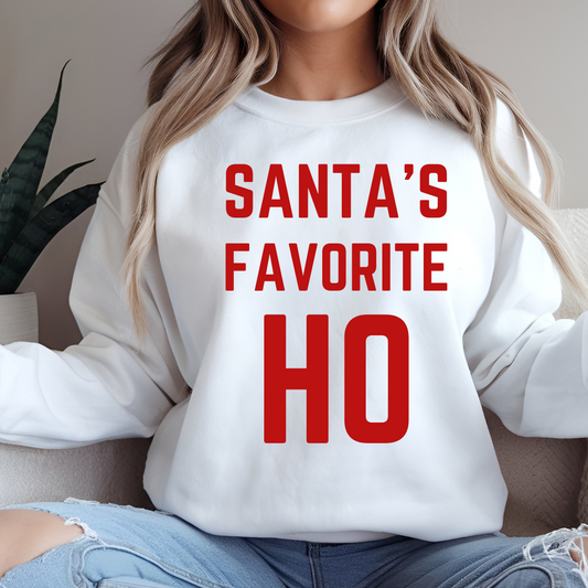 Santa’s Favorite Ho Pullover Sweatshirt - Naughty & Festive Christmas Apparel