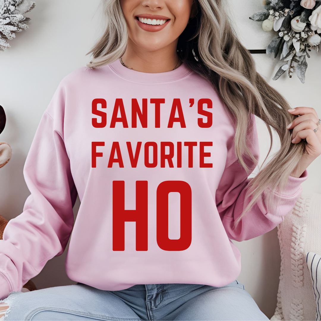 Santa’s Favorite Ho Pullover Sweatshirt - Naughty & Festive Christmas Apparel