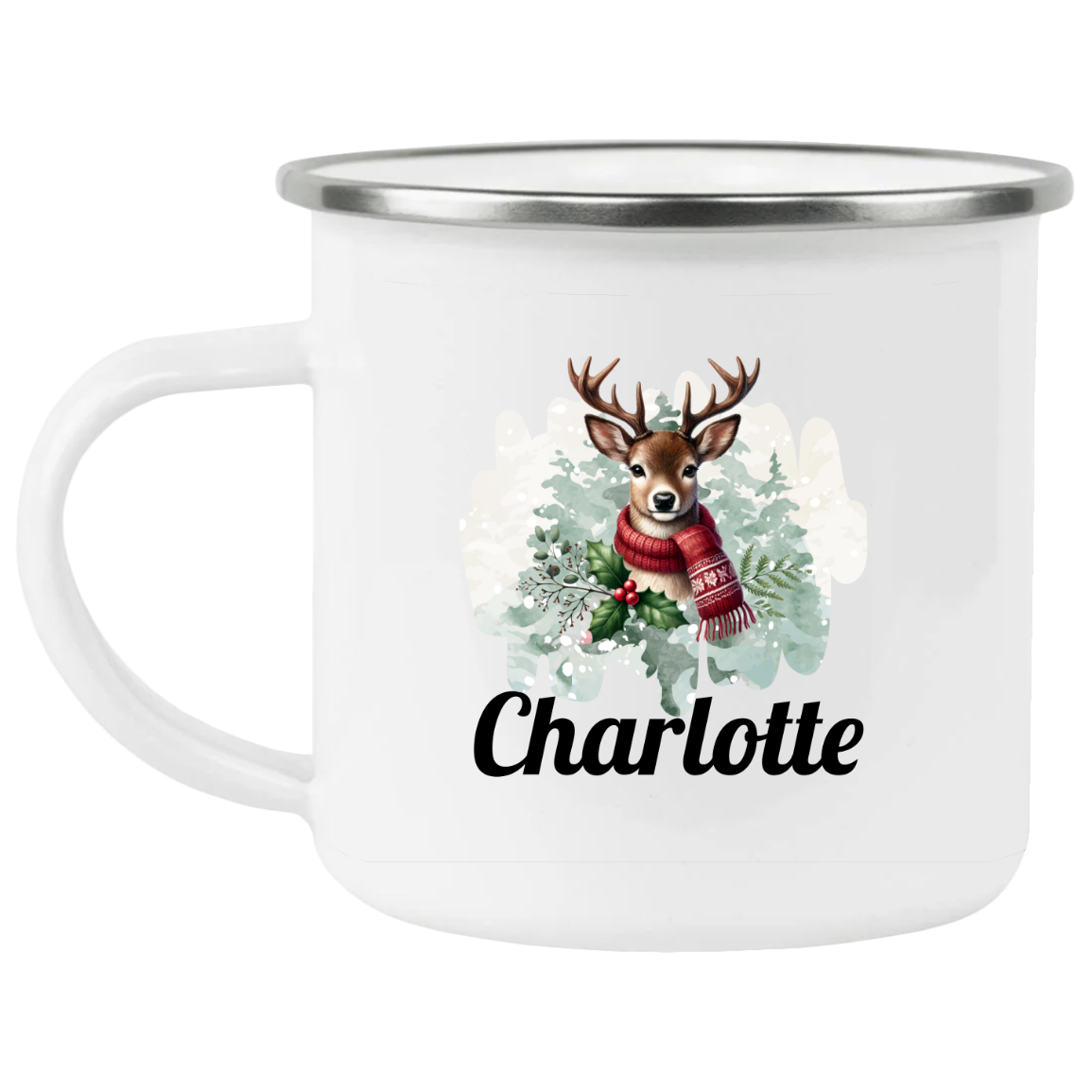 Personalized Family Christmas Mug – Snowman, Reindeer, Santa Claus, or Penguin
