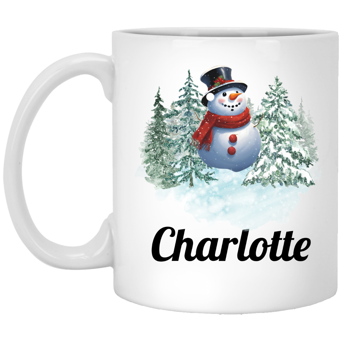 Personalized Family Christmas Mug – Snowman, Reindeer, Santa Claus, or Penguin