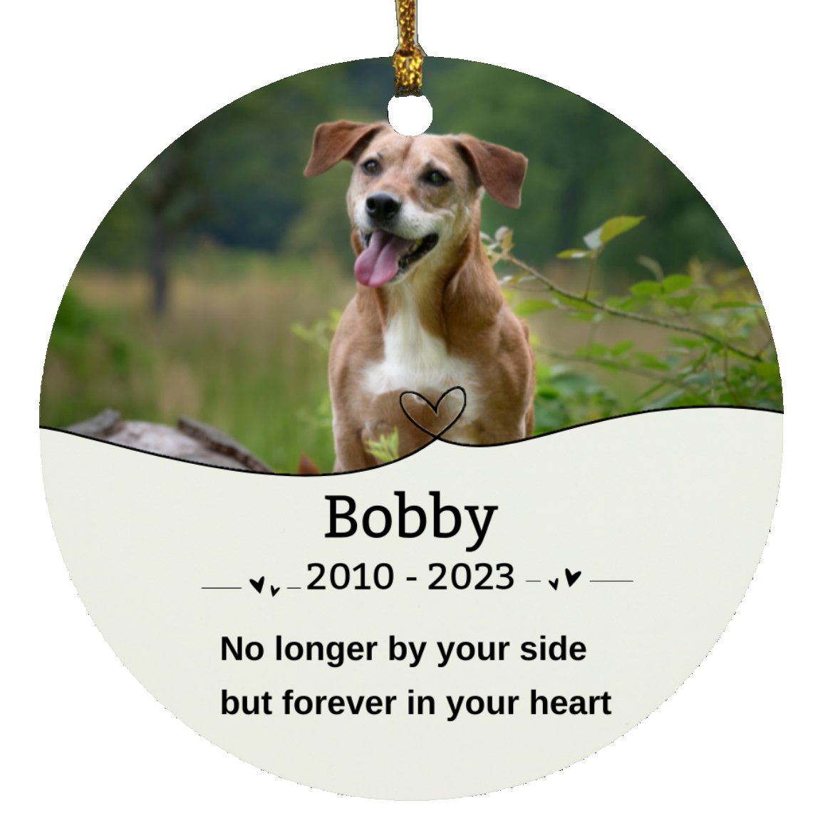 In Loving Memory Personalized Pet Circle Ornament | Christmas Gifts