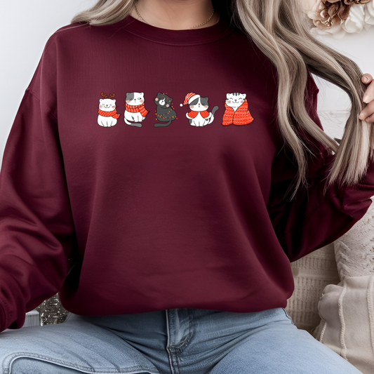 Cats Art Sweatshirt - Cozy and Artistic Feline Lover’s Sweater