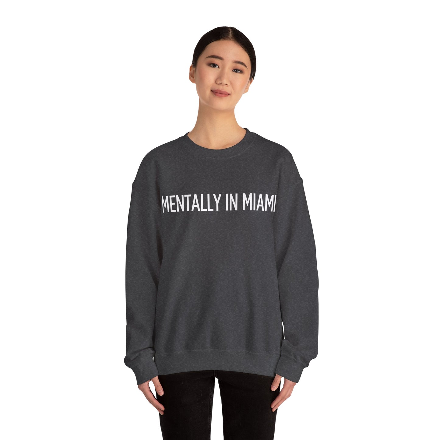 "Mentally in Miami" Embroidered Sweatshirt – Cozy Style