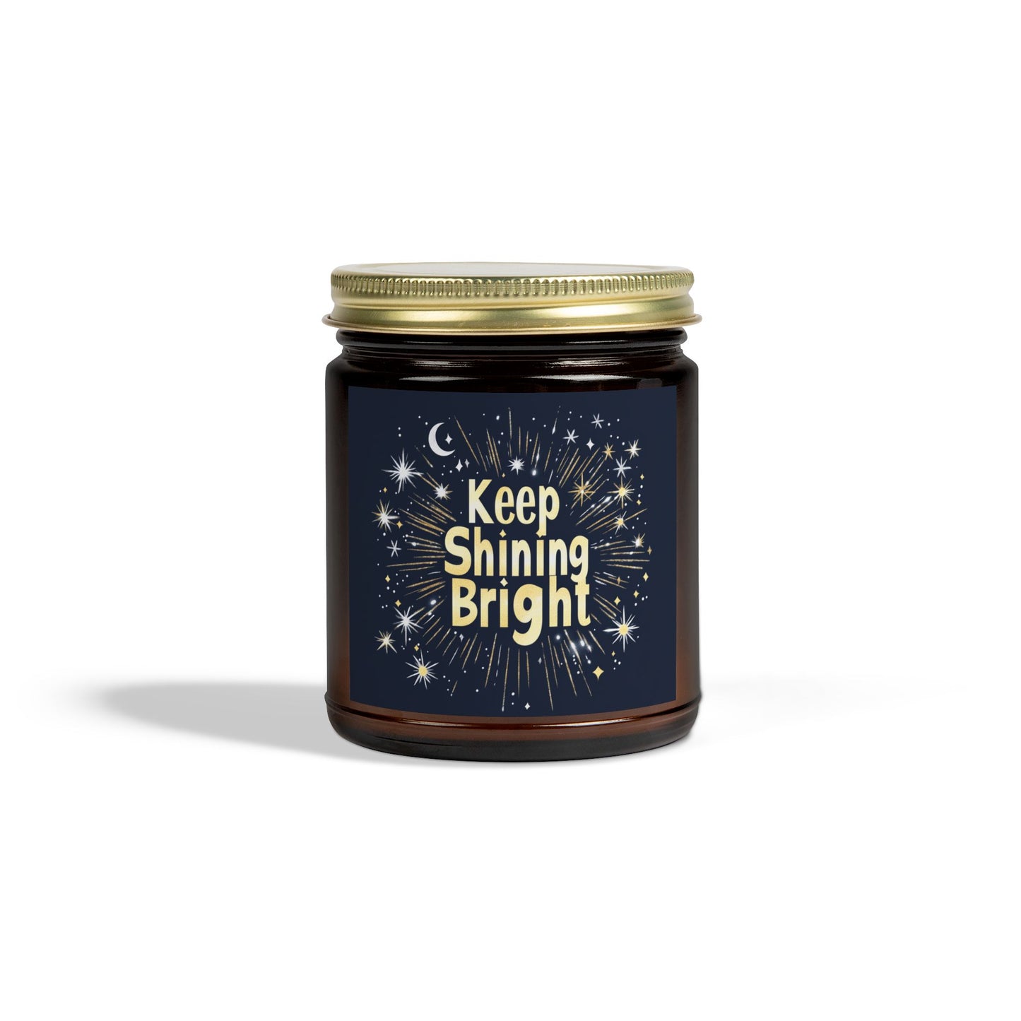 Keep Shining Bright Candle - Cashmere Musk & Beachwood, Hand-Poured Coconut Apricot Wax (4oz, 9oz)