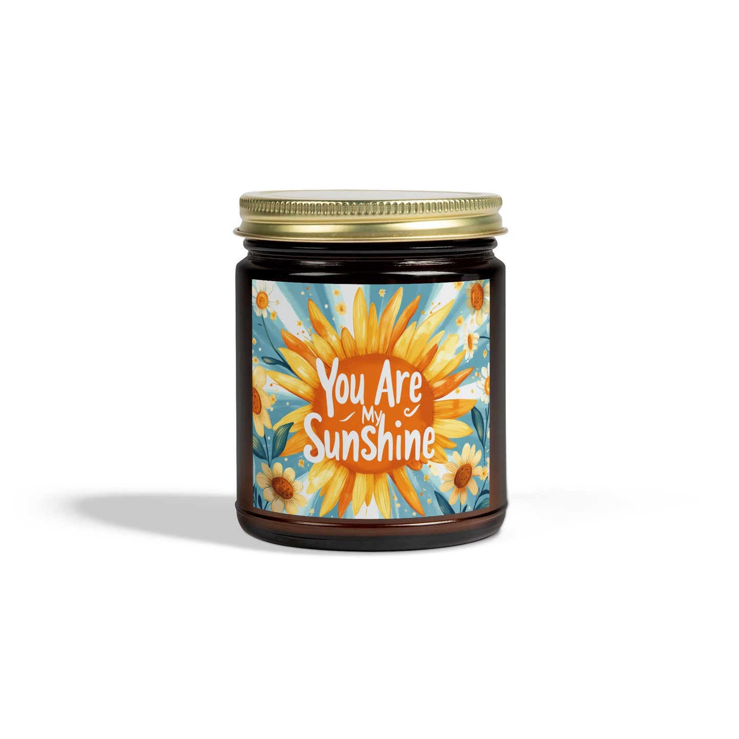 You Are My Sunshine Candle - Mango Coconut Scent, Hand-Poured Coconut Apricot Wax (4oz, 9oz)
