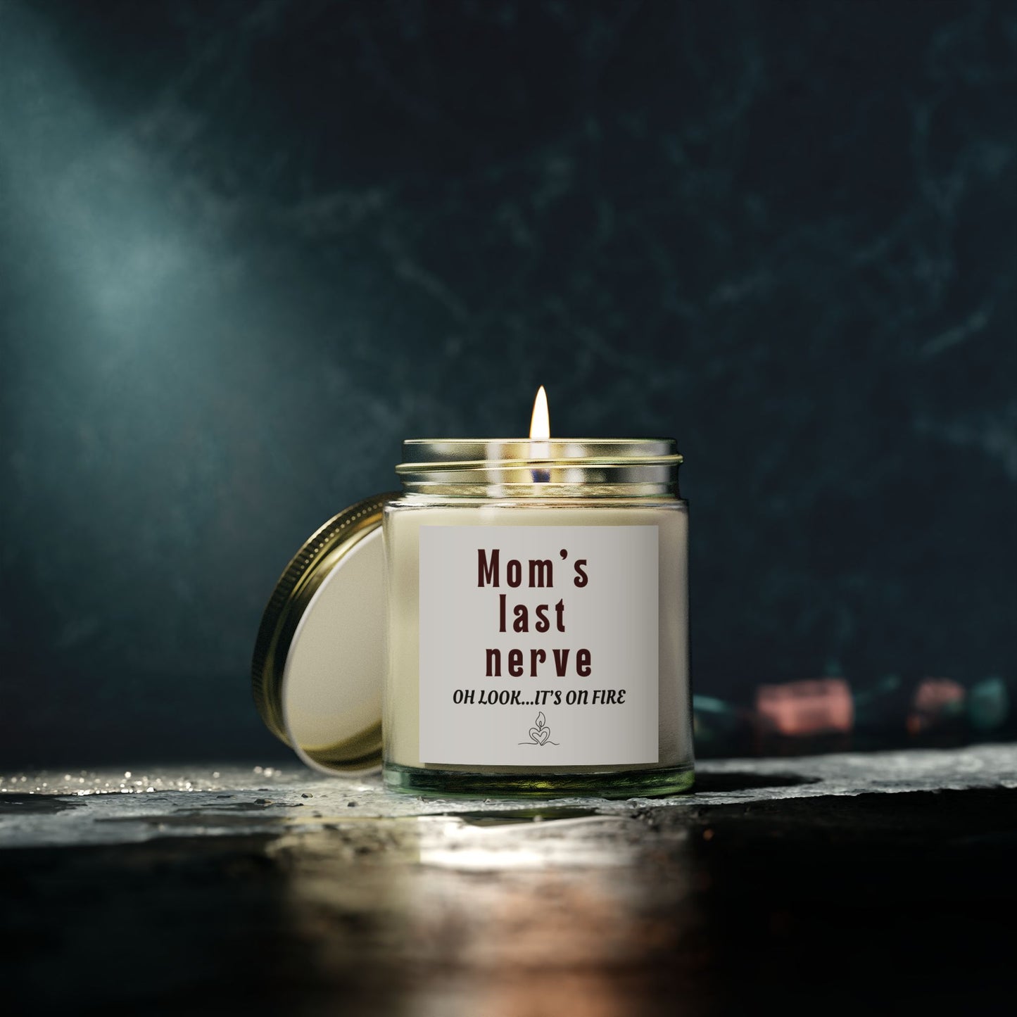 Scented Candle, Mom's Last Nerve Coconut Apricot Wax Candle (4oz, 9oz)