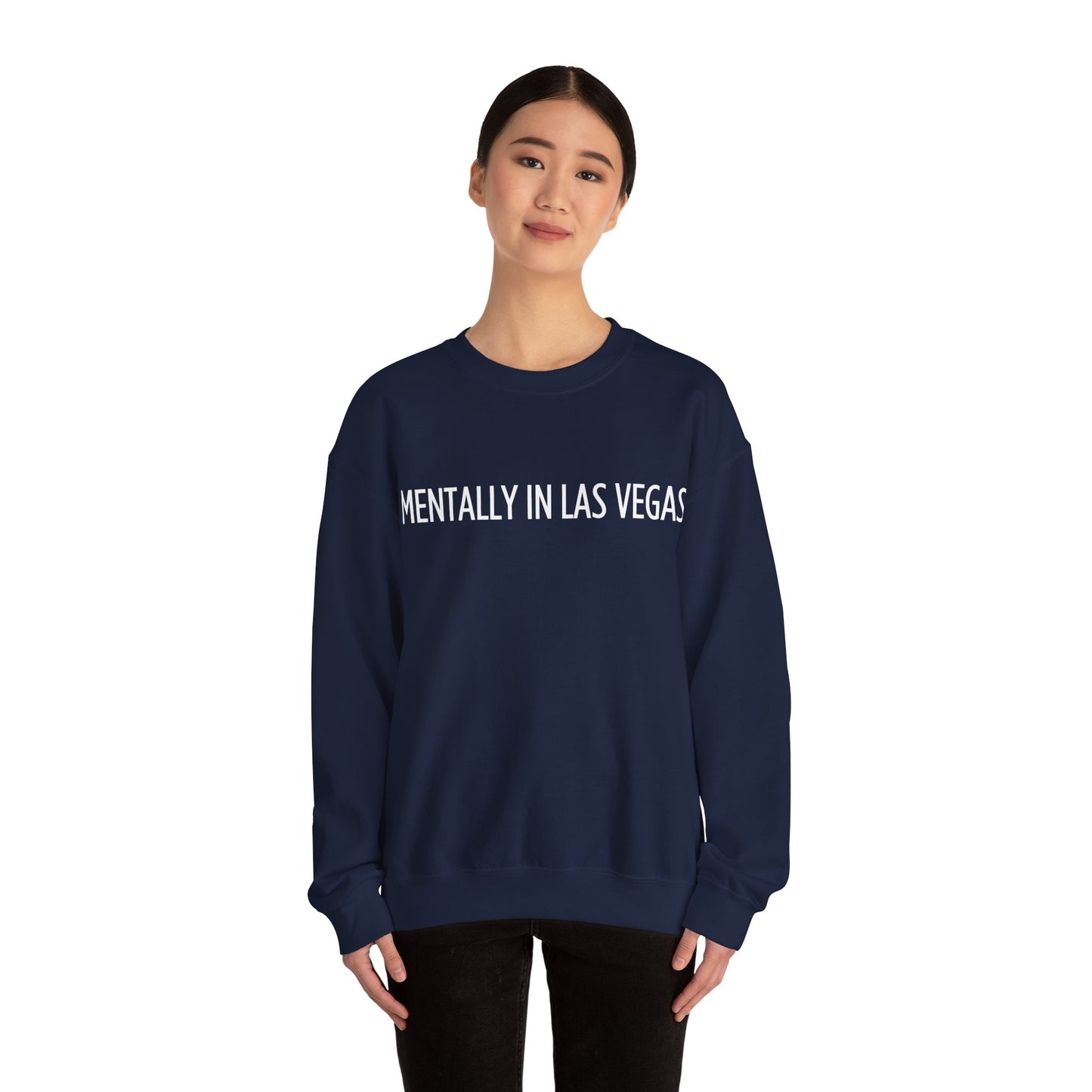 "Mentally in Las Vegas" Embroidered Sweatshirt – Cozy Style