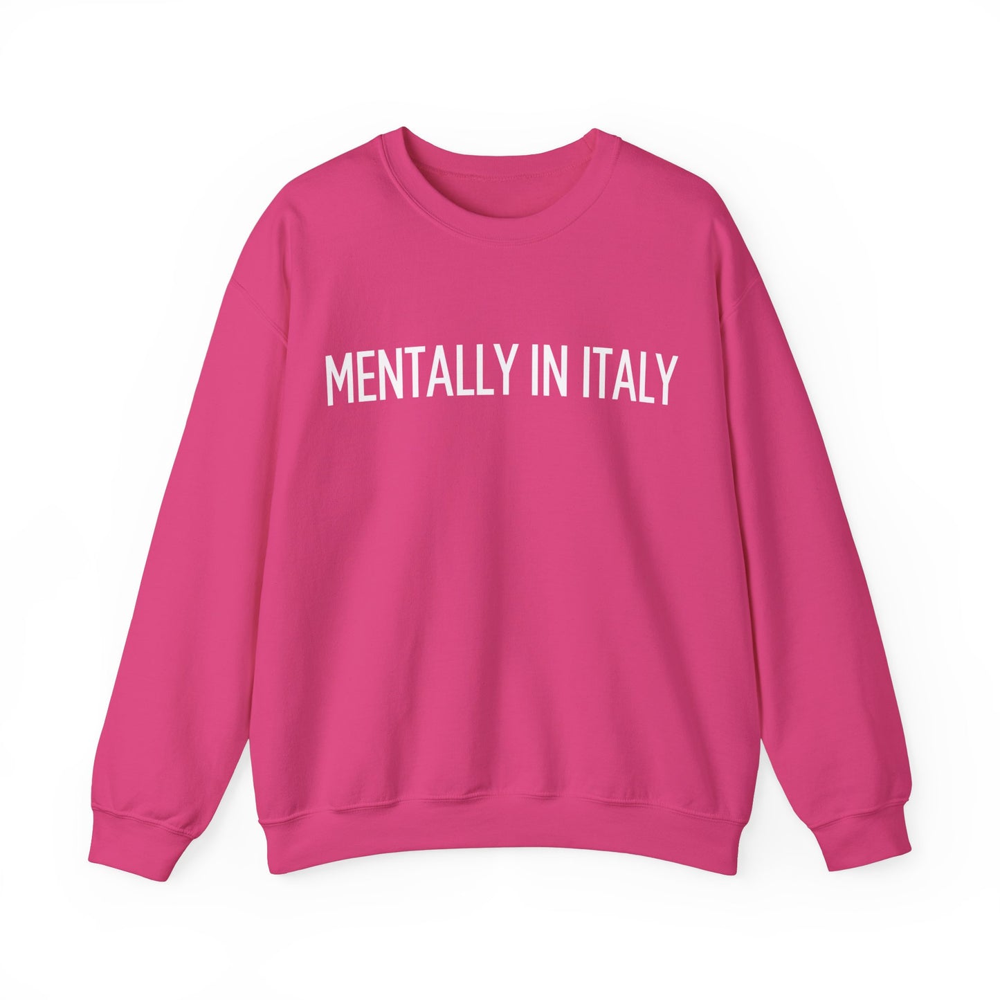 "Mentally in Italy" Embroidered Sweatshirt – Cozy Italian Style