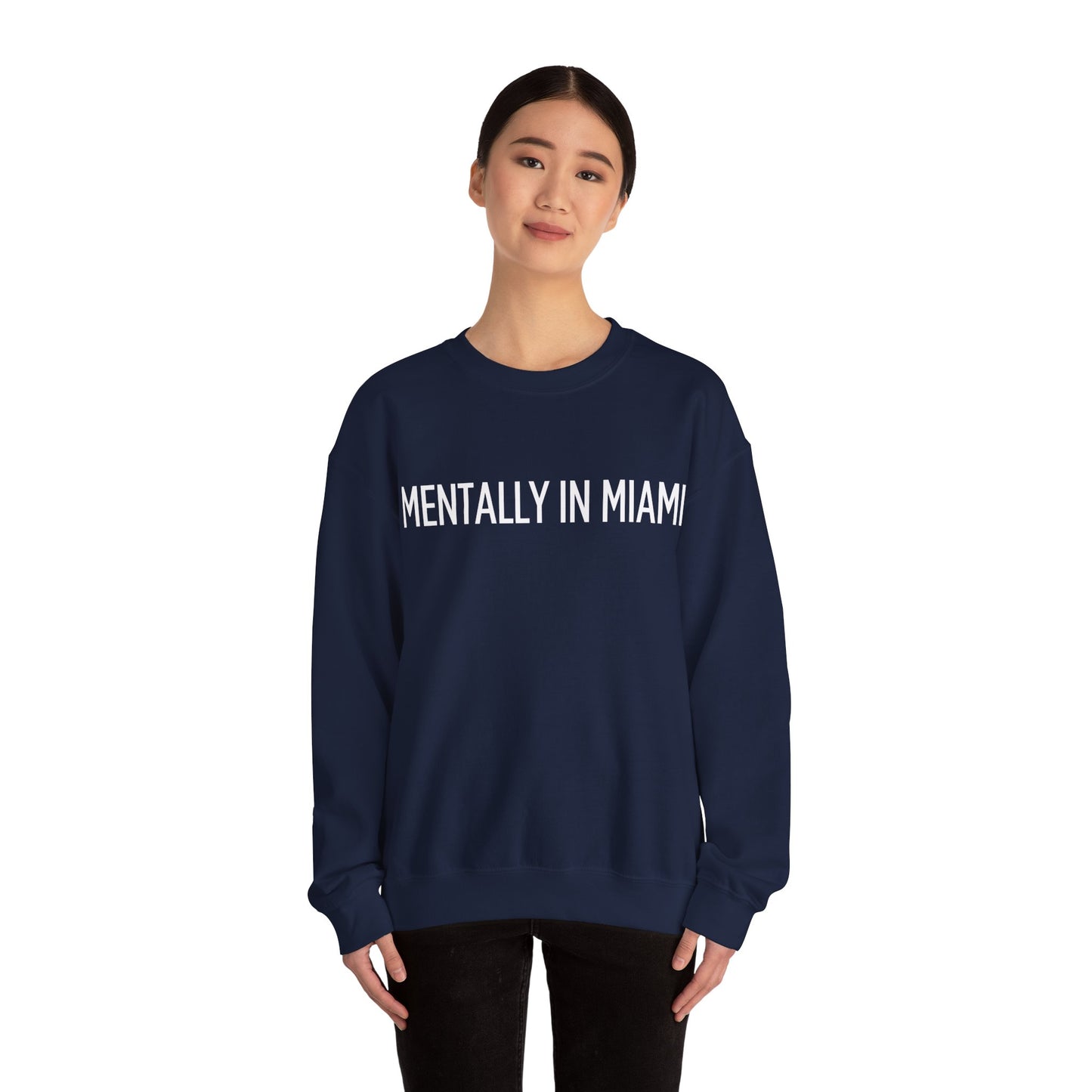 "Mentally in Miami" Embroidered Sweatshirt – Cozy Style