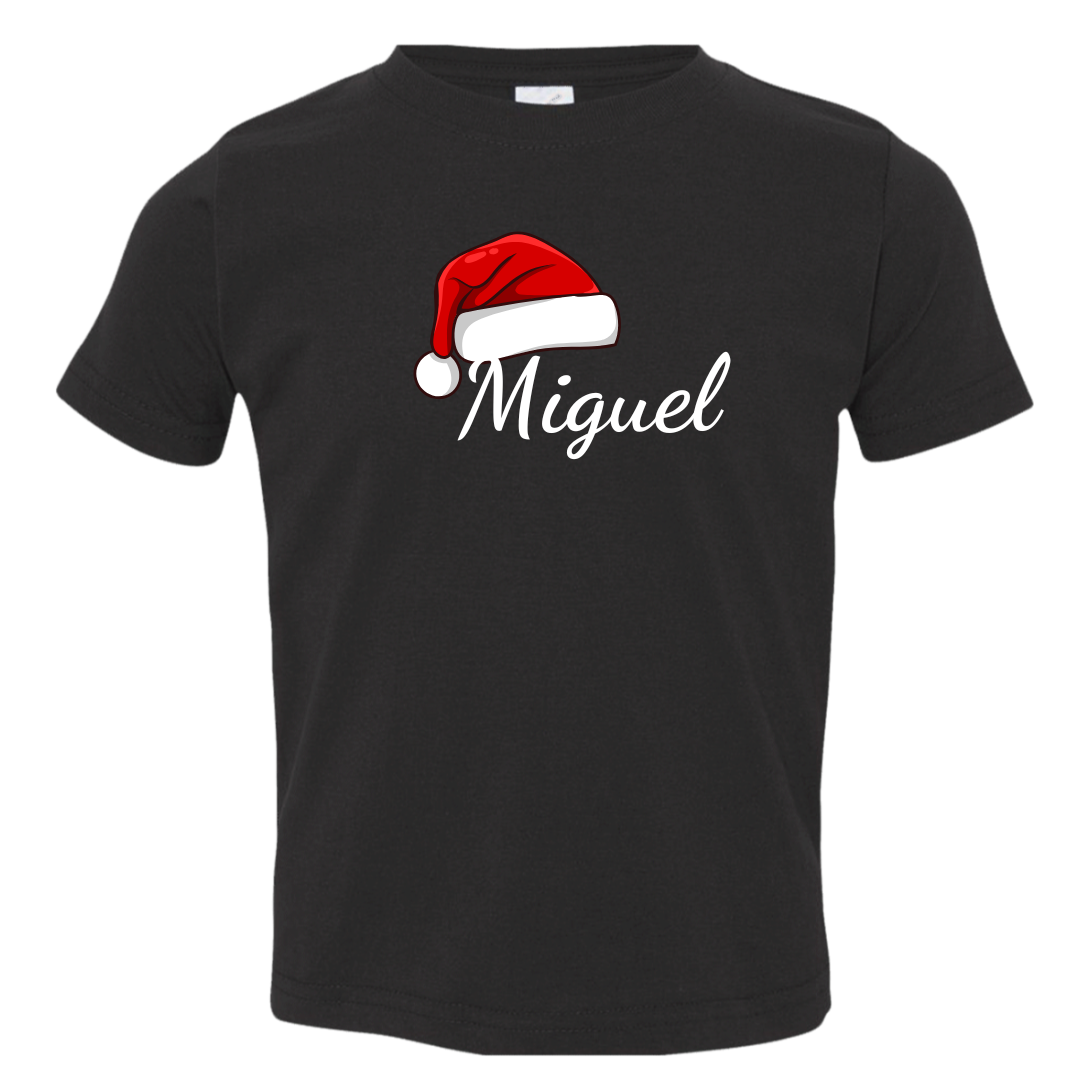 Fun Personalized Family Christmas Hat T-Shirt | Matching Christmas Outfits | Family Matching Pajamas