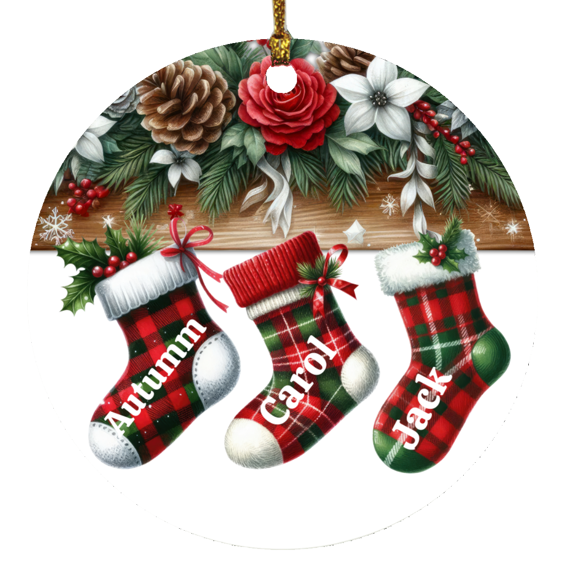 Personalized Christmas Family Stocking Ornament | Gift for Family