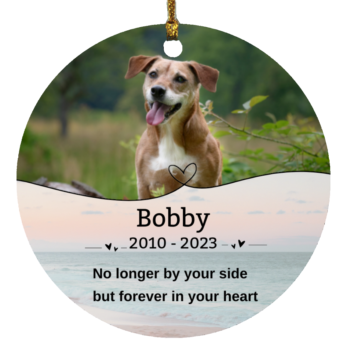 In Loving Memory Personalized Pet Circle Ornament | Christmas Gifts