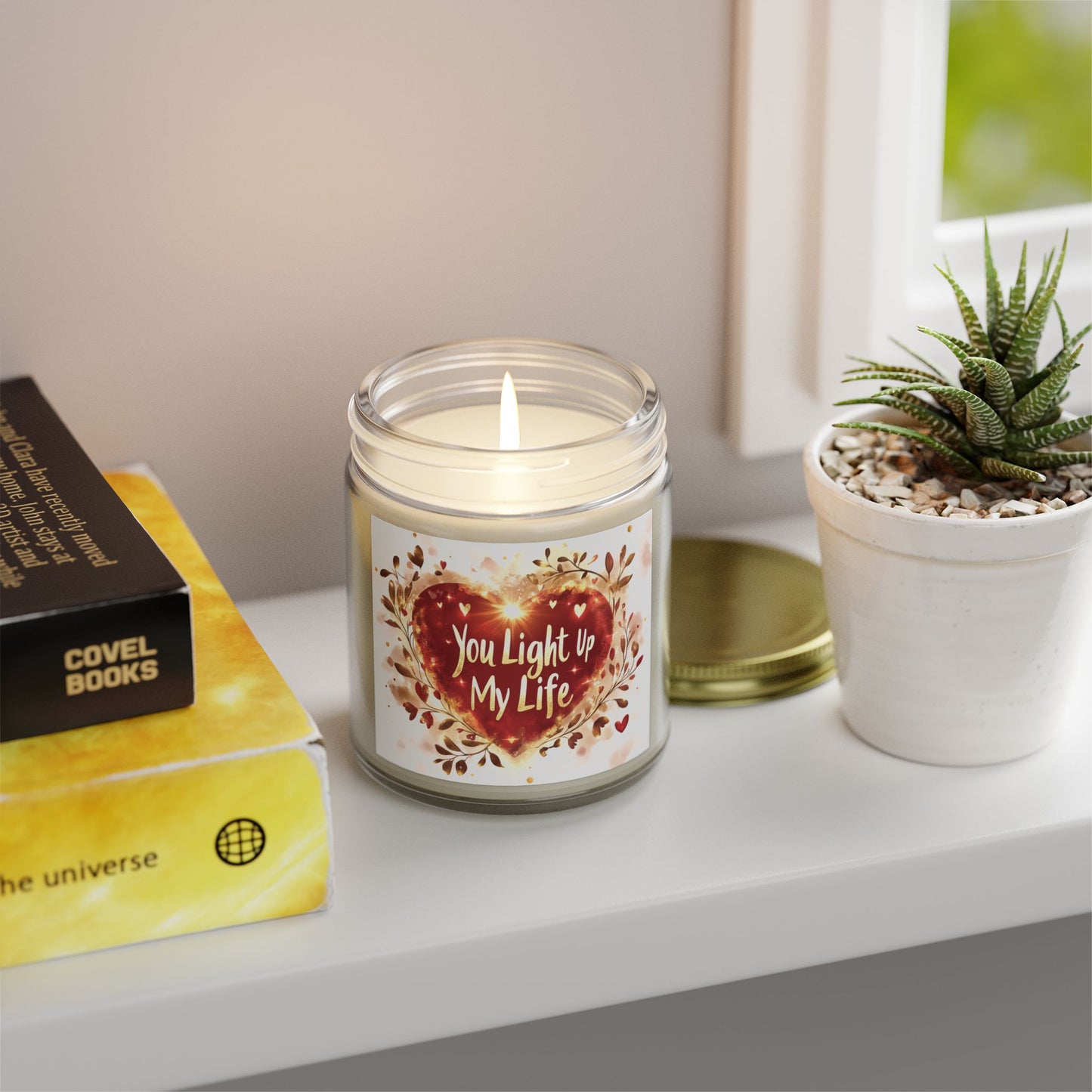 You Light Up My Life Candle - Midnight Blackberry & Vanilla Bean, Hand-Poured Coconut Apricot Wax (4oz, 9oz)
