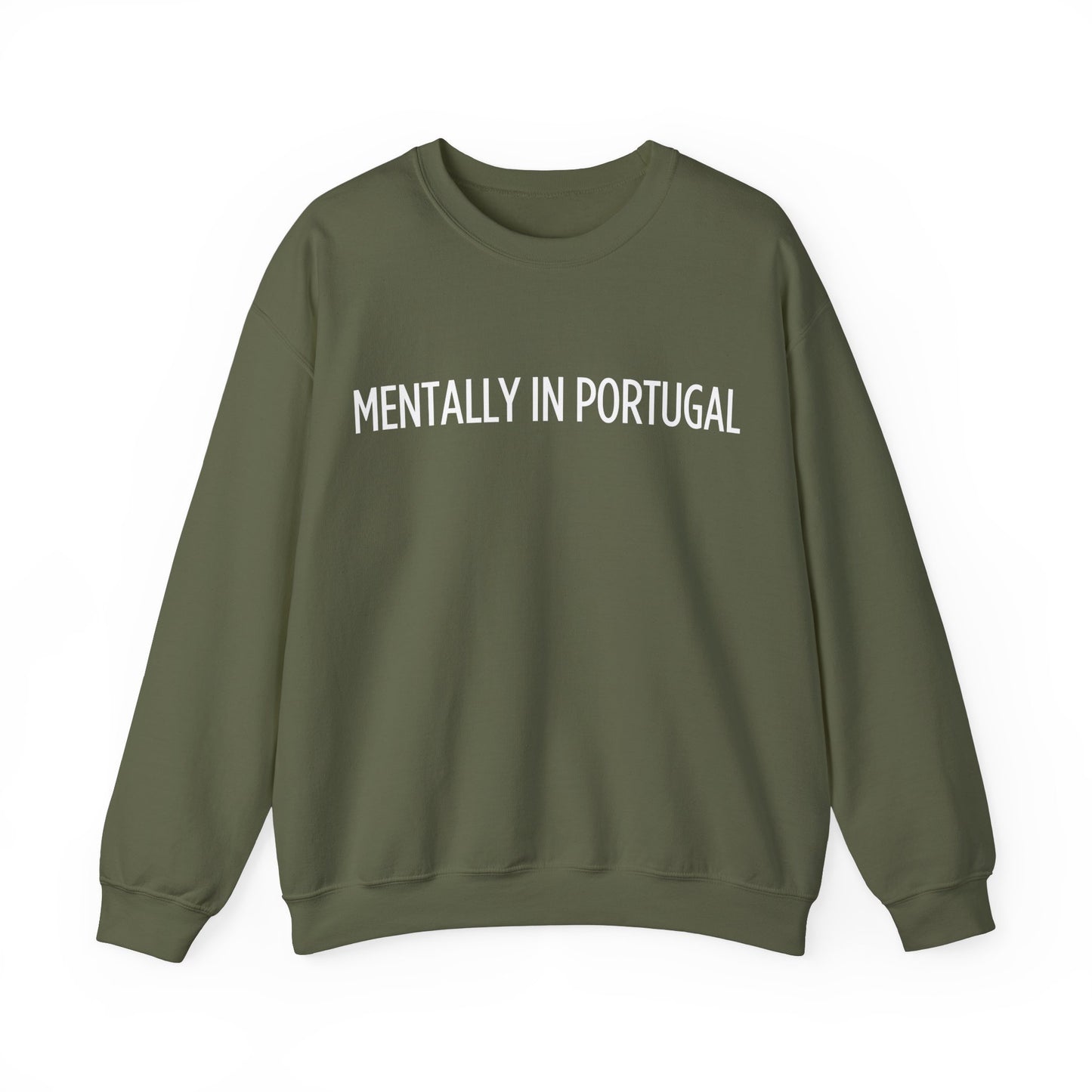 "Mentally in Portugal" Embroidered Sweatshirt for Ultimate Comfort