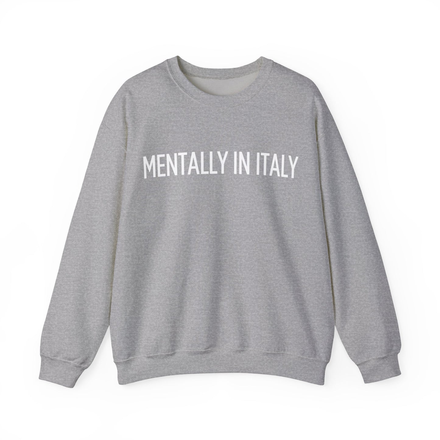 "Mentally in Italy" Embroidered Sweatshirt – Cozy Italian Style