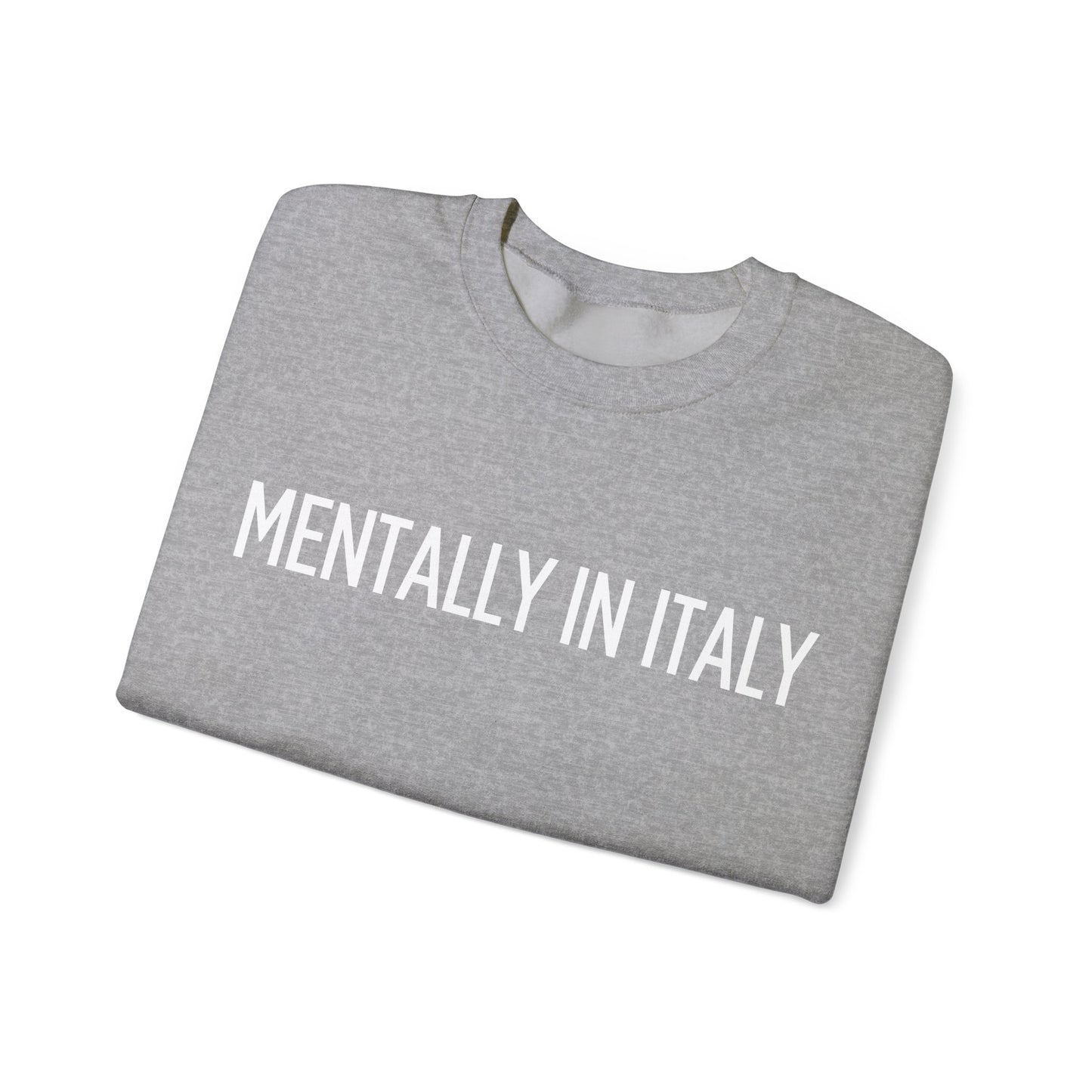 "Mentally in Italy" Embroidered Sweatshirt – Cozy Italian Style