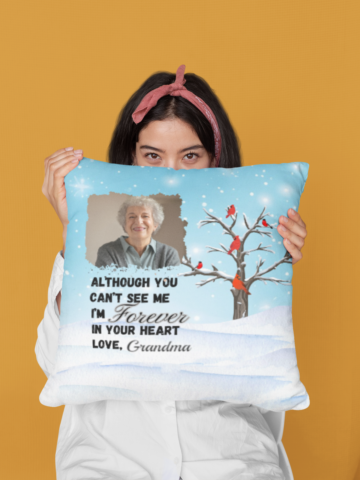 "I'm Forever In Your Heart" Personalized Square Pillow | Gift For Christmas