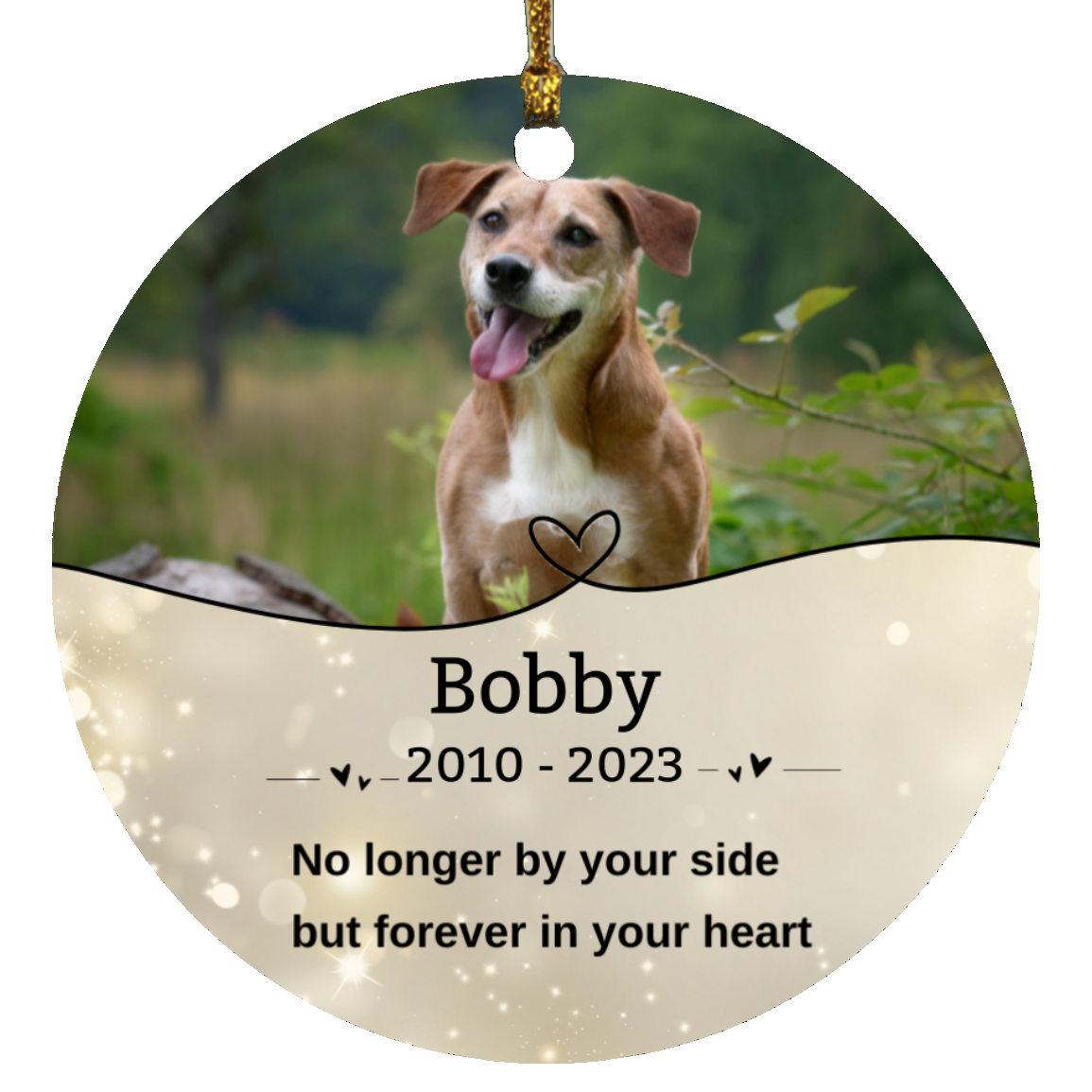 In Loving Memory Personalized Pet Circle Ornament | Christmas Gifts